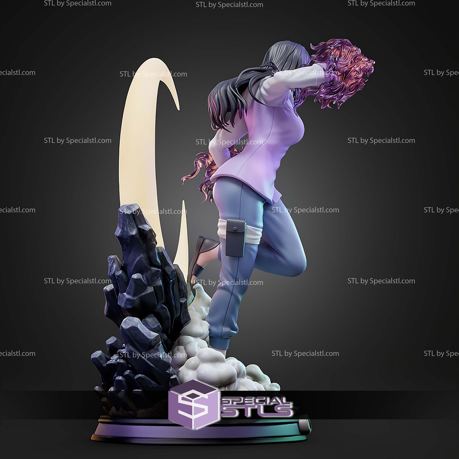 Hinata Hyuga Byakugan Awakened STL Files 3D Model — view 7