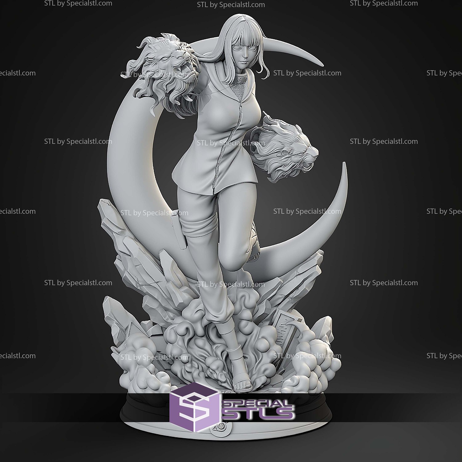 Hinata Hyuga Byakugan Awakened STL Files 3D Model — view 8