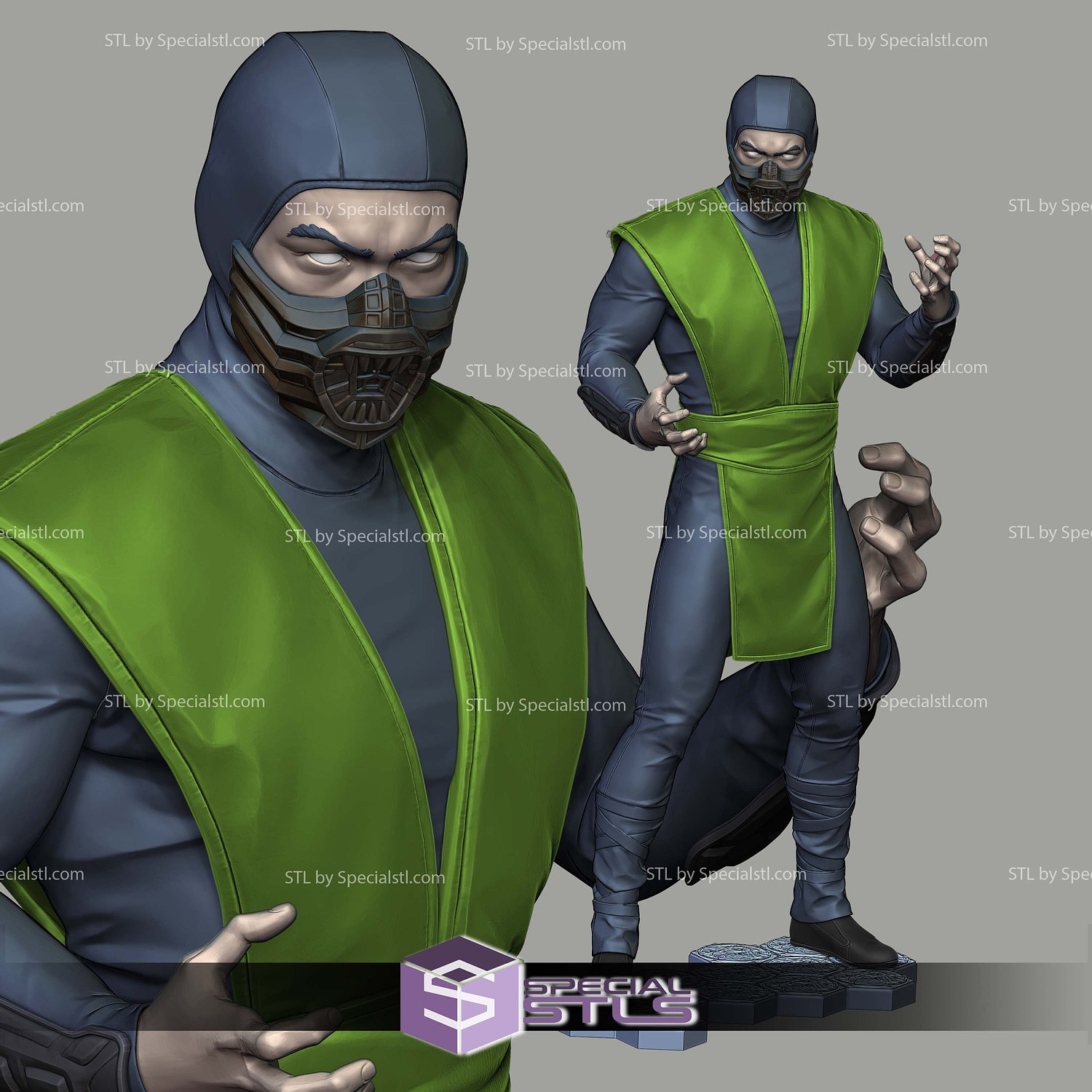 Reptile 1995 Mortal Kombat Digital STL Files 3D Model — view 2