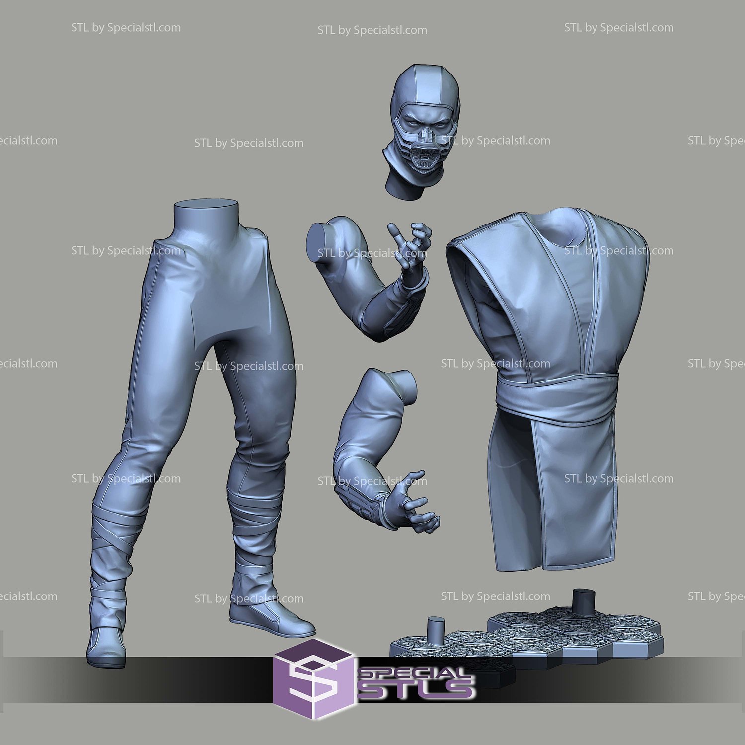 Reptile 1995 Mortal Kombat Digital STL Files 3D Model — view 3