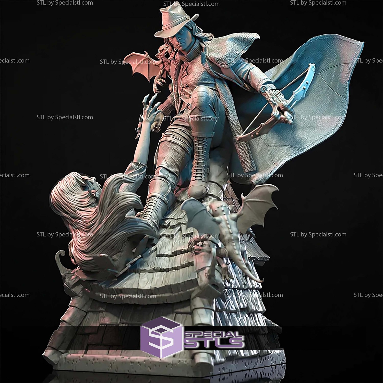 Van Helsing Bat and Weapons STL Files 3D Model — view 2