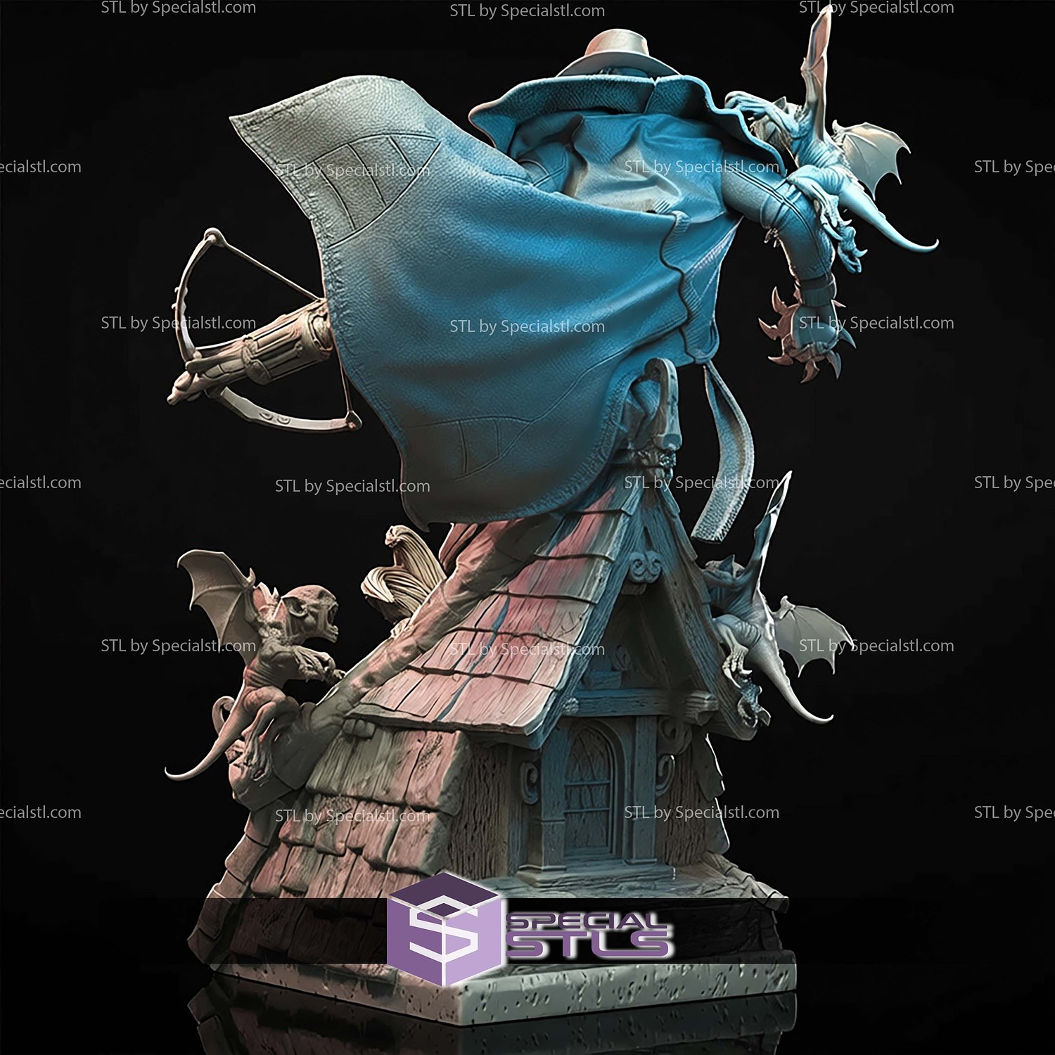 Van Helsing Bat and Weapons STL Files 3D Model — view 4