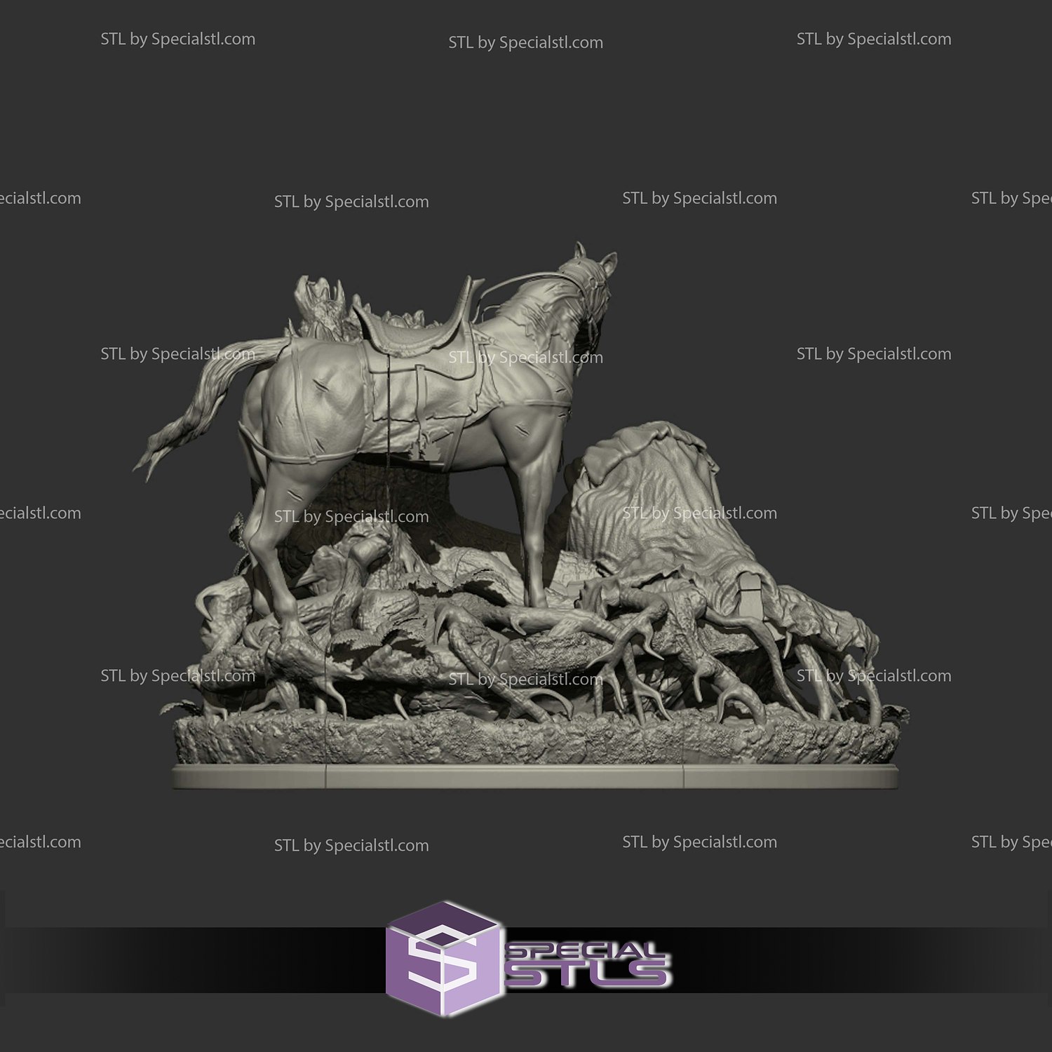 Nazgul Chase Hobbits 3D Print Files STL Model — view 2