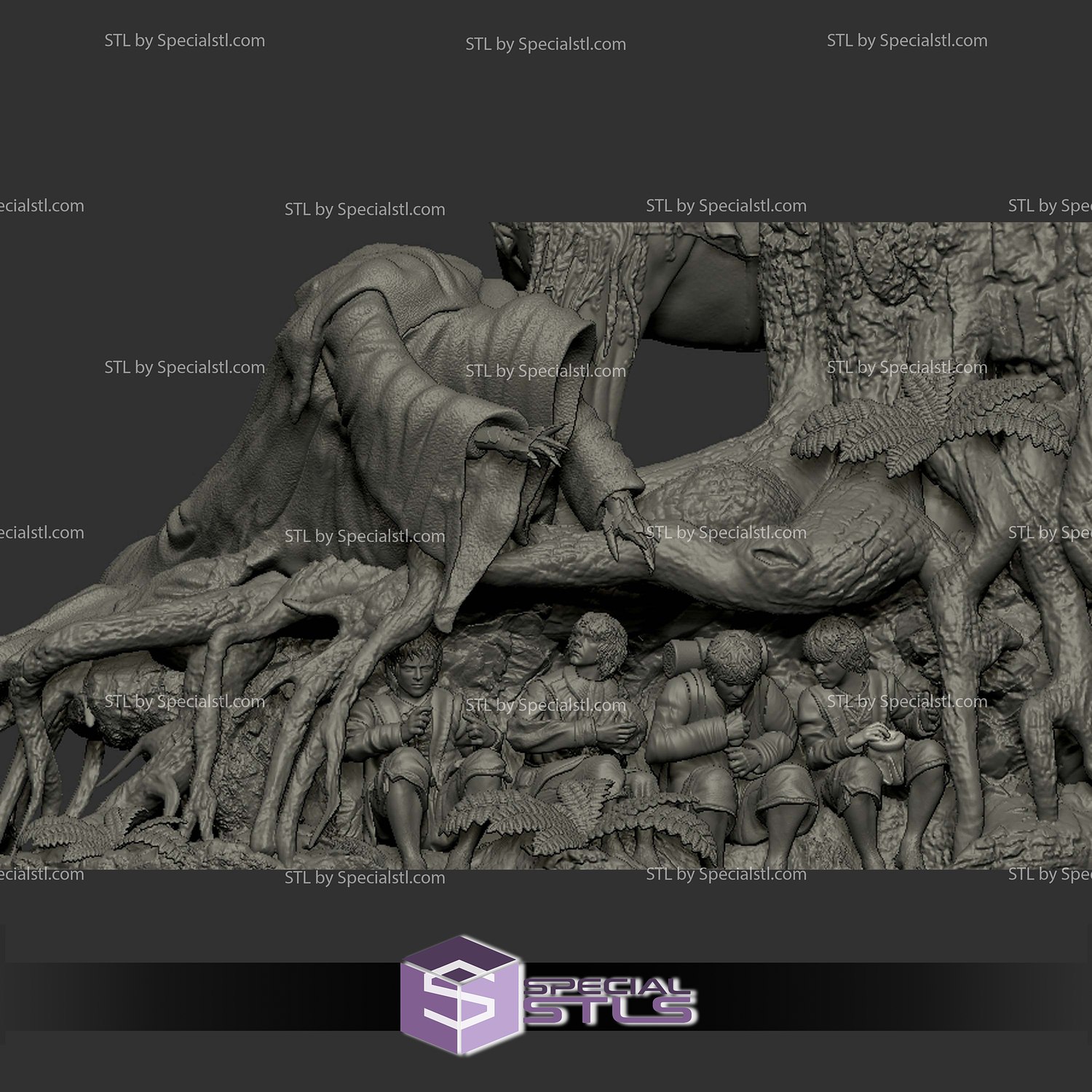 Nazgul Chase Hobbits 3D Print Files STL Model — view 5