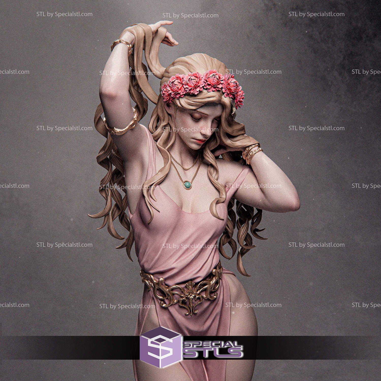 Aphrodite Fanart Digital STL Files 3D Model — view 8
