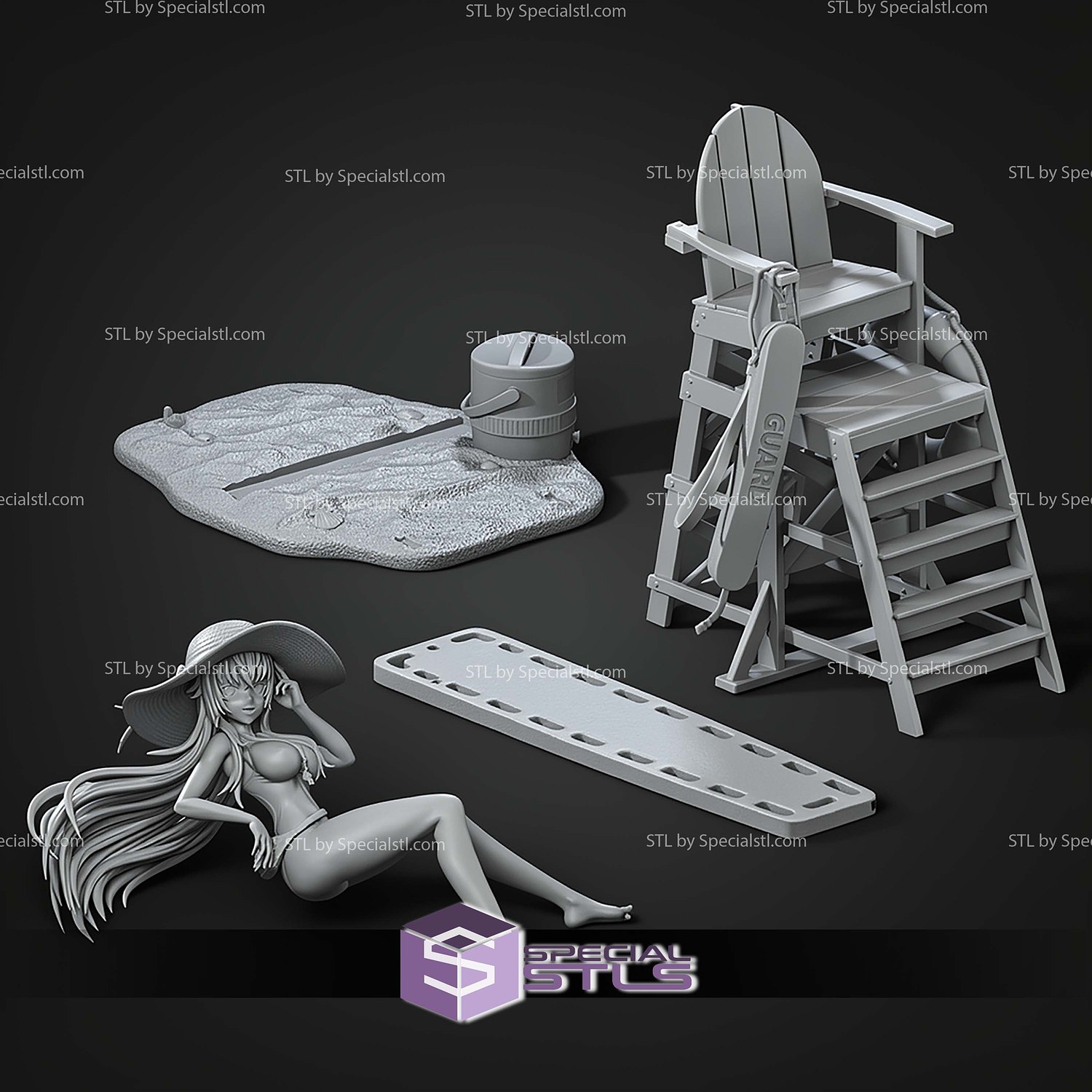 Rias Lifeguard 199mm STL Files 3D Model — view 6