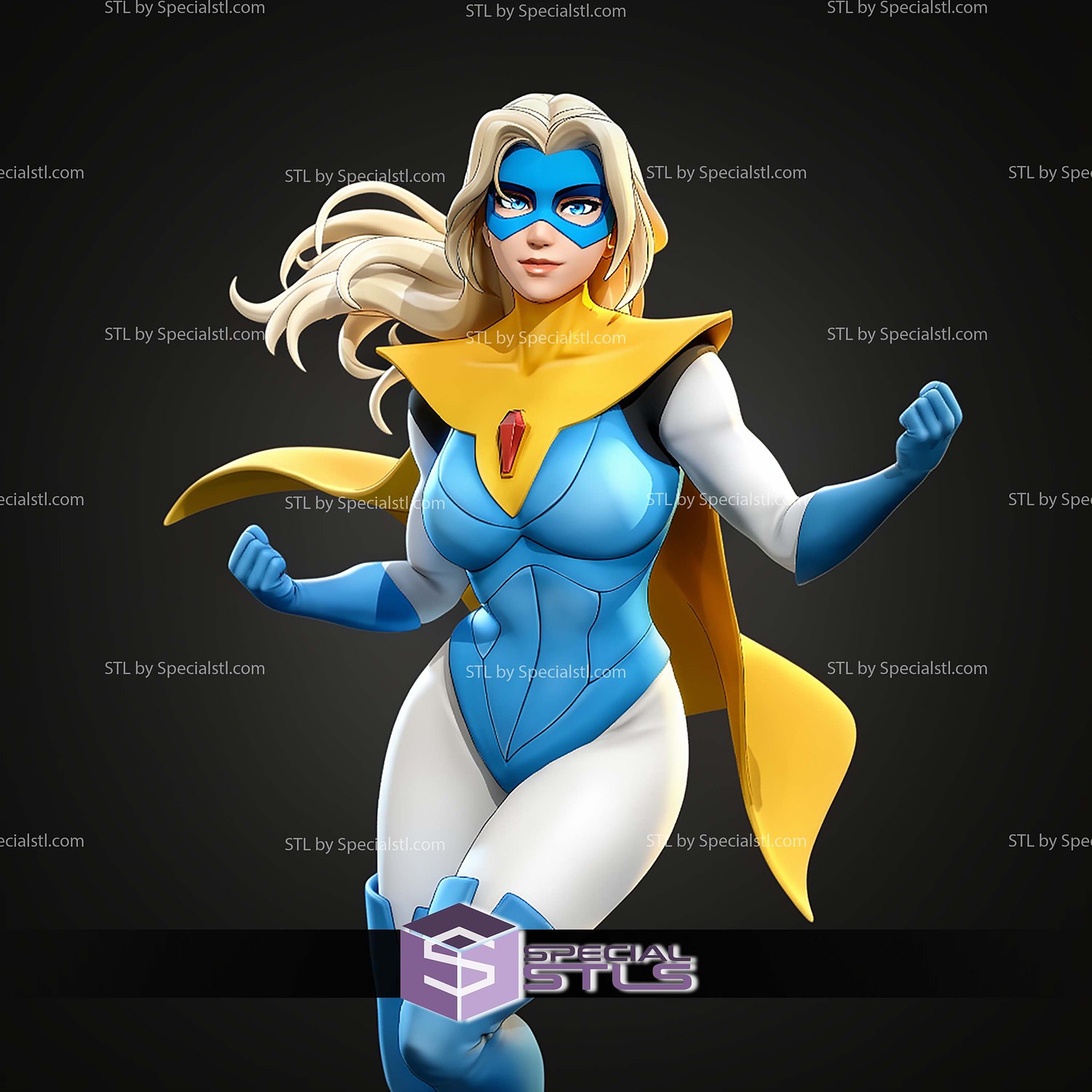 Blonde Blazer Dispatch Game 271mm STL Files 3D Model — view 2