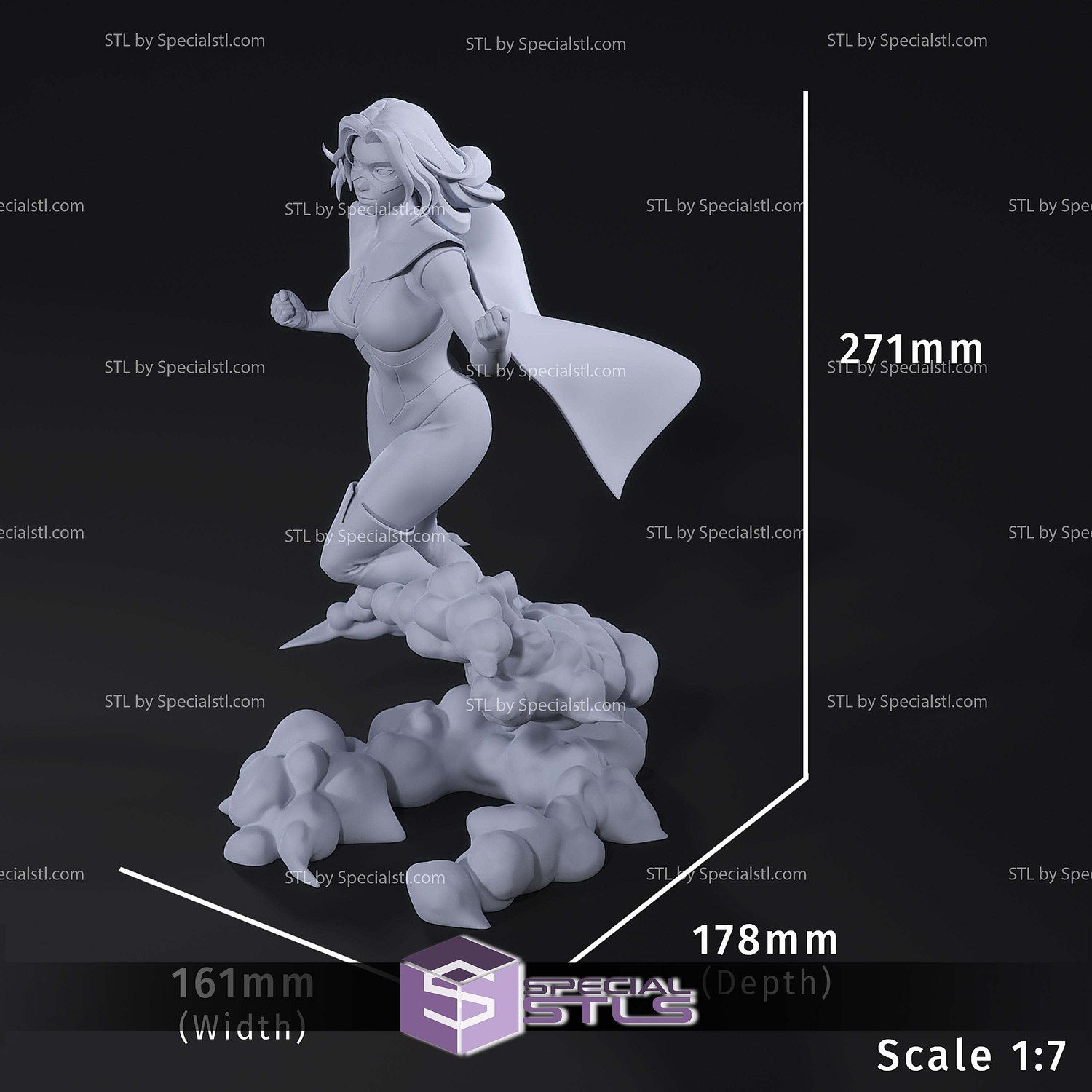 Blonde Blazer Dispatch Game 271mm STL Files 3D Model — view 5