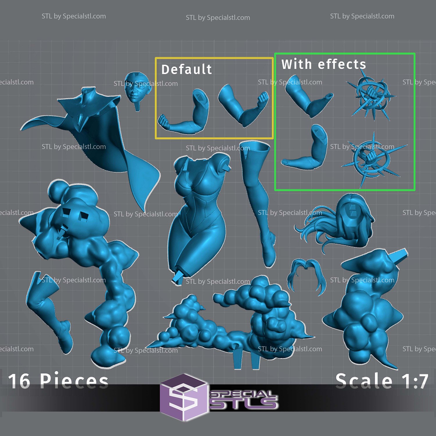 Blonde Blazer Dispatch Game 271mm STL Files 3D Model — view 6