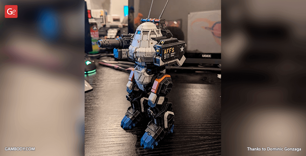 MWO UrbanMech 3D Printing Model | Assembly + Action STL Model