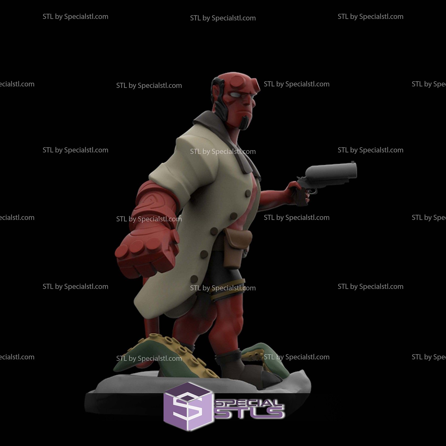 Disney Infinity Style STL Collection - Hellboy 3D Model — view 2