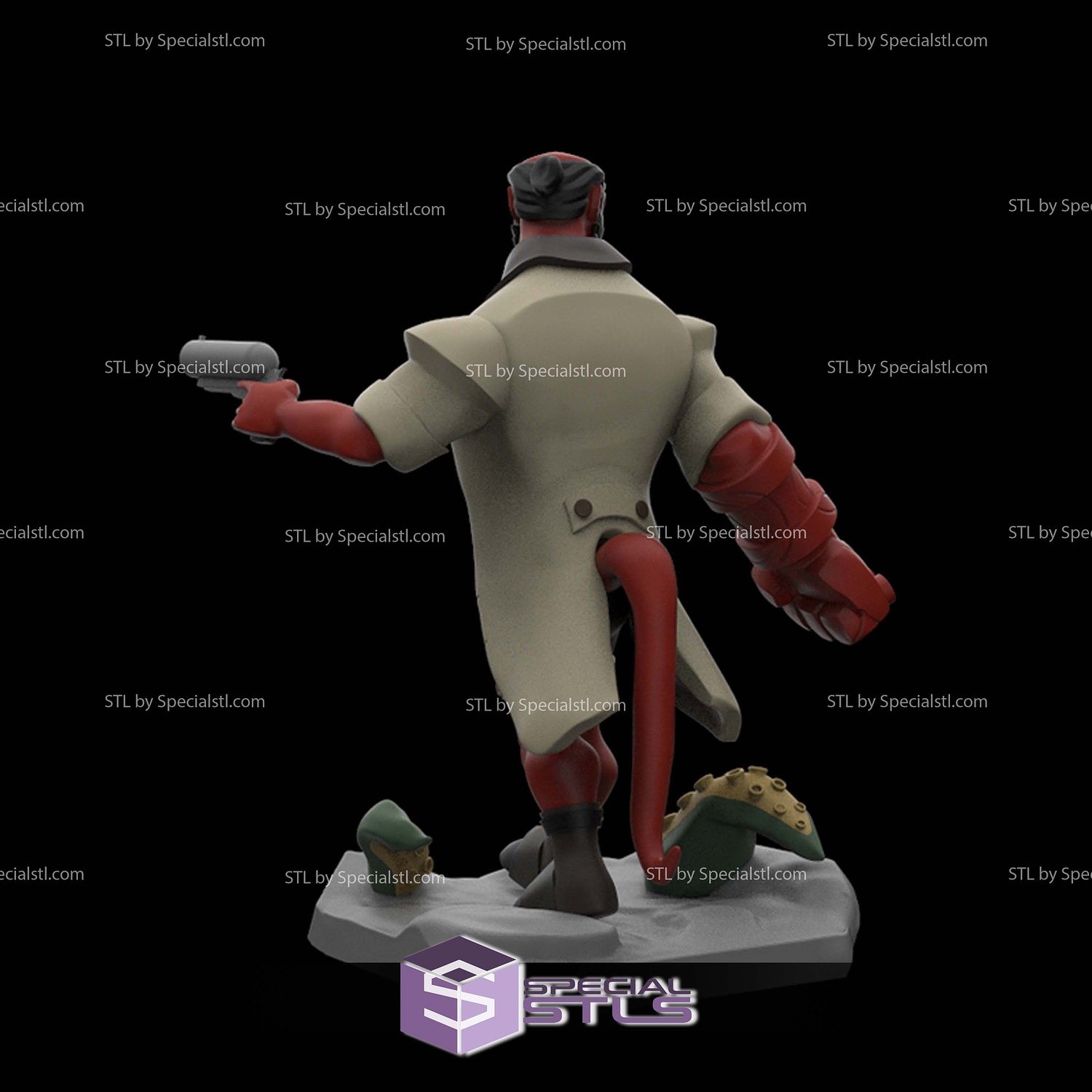 Disney Infinity Style STL Collection - Hellboy 3D Model — view 3