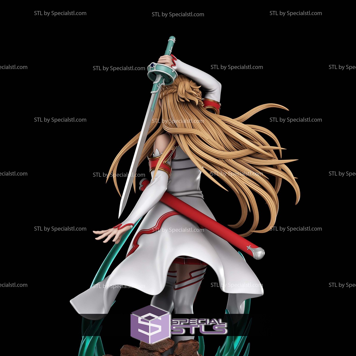 Asuna Lightning Flash 3D Printer Files STL Model — view 2