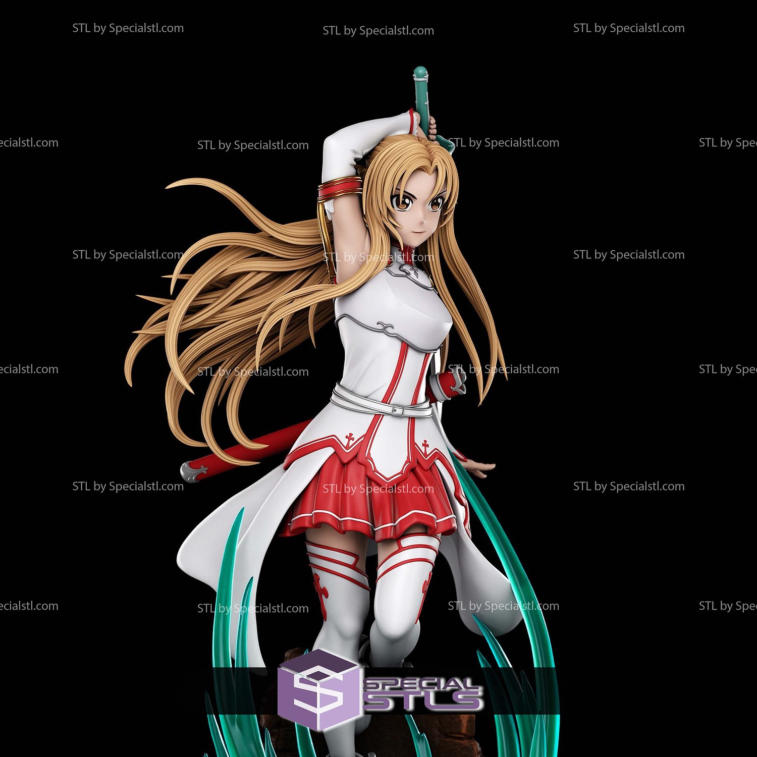 Asuna Lightning Flash 3D Printer Files STL Model — view 3
