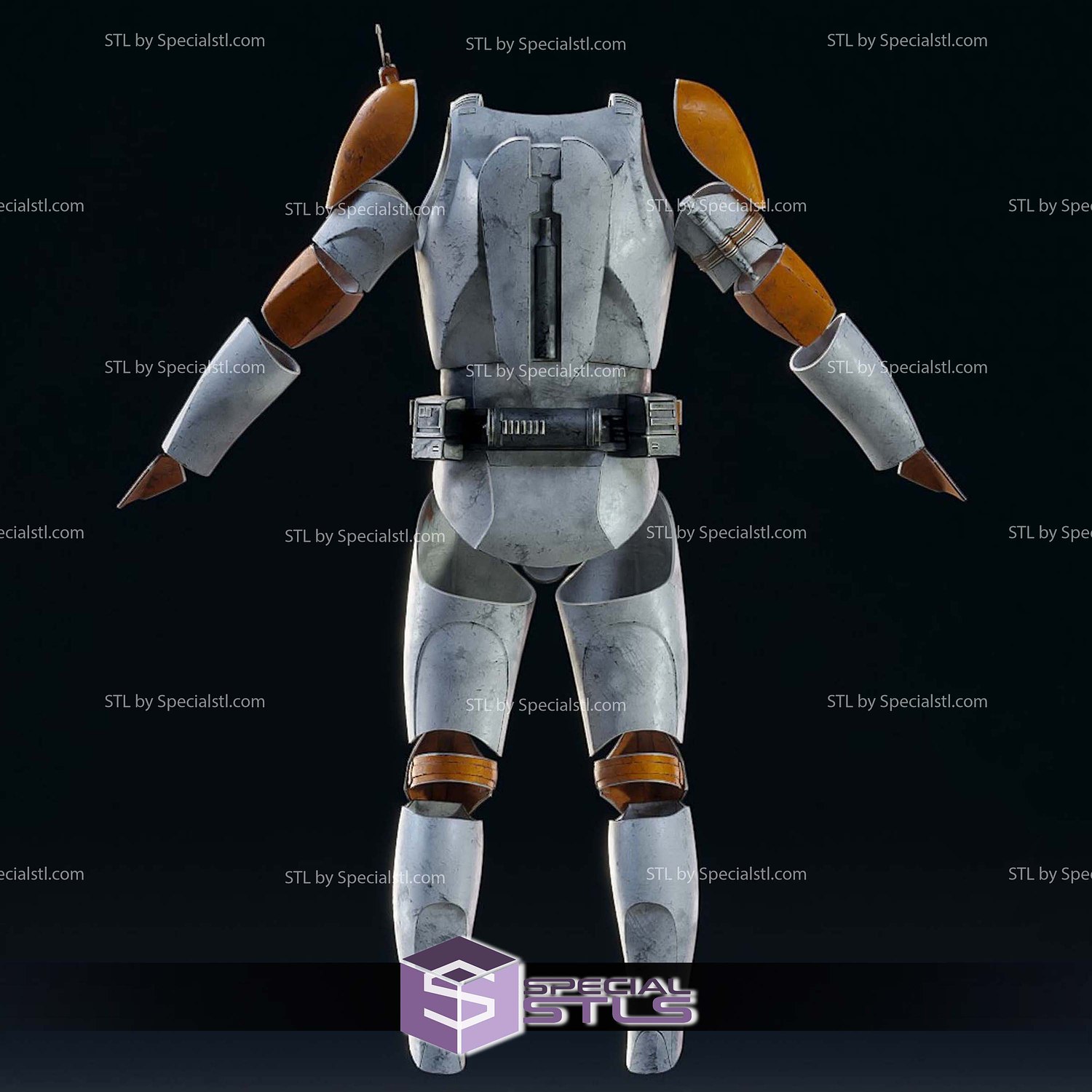 Cosplay STL Files Commander Cody Armor 3D Model — view 3