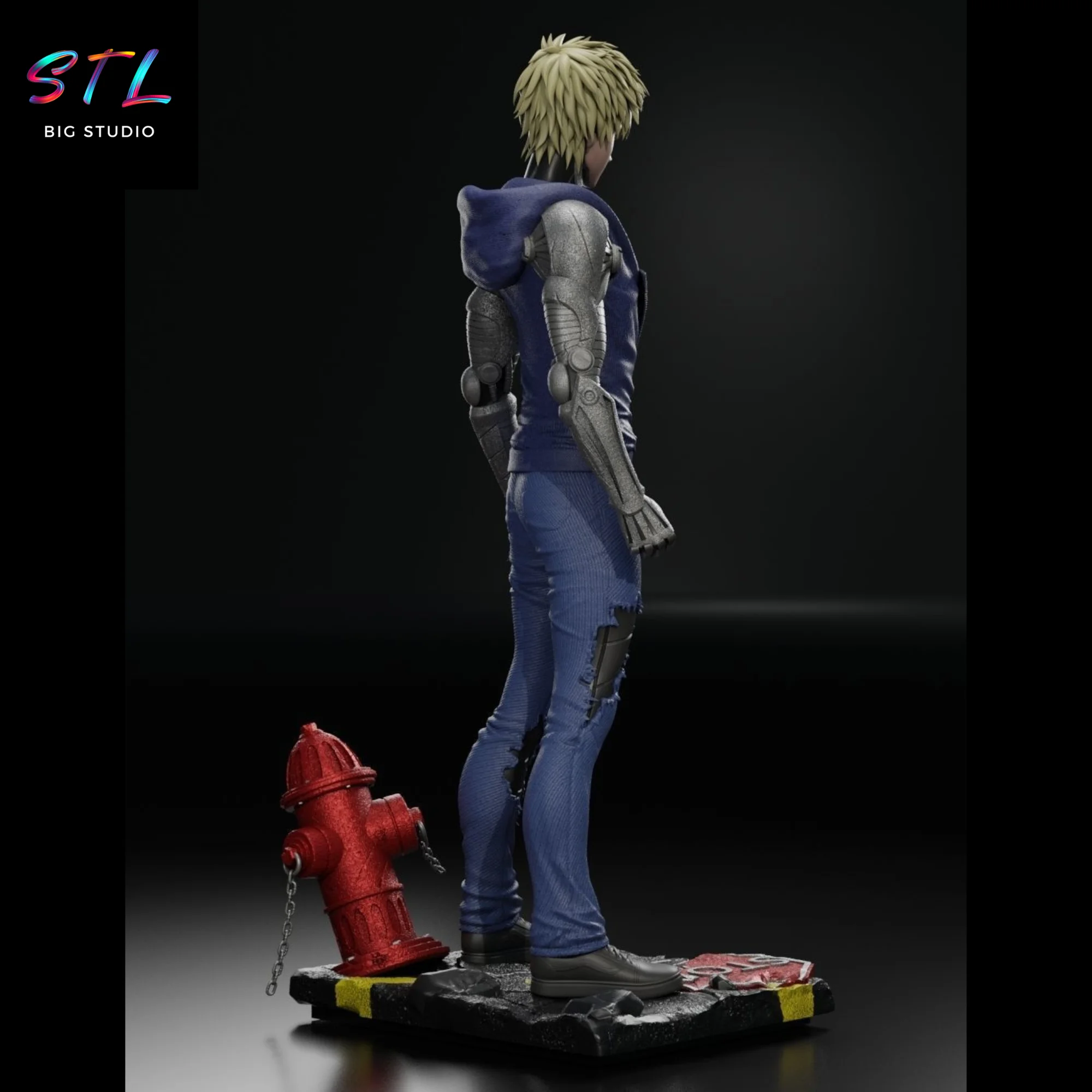 Genos STL Figure | One Punch Man | 3D Printable Model Model — view 2