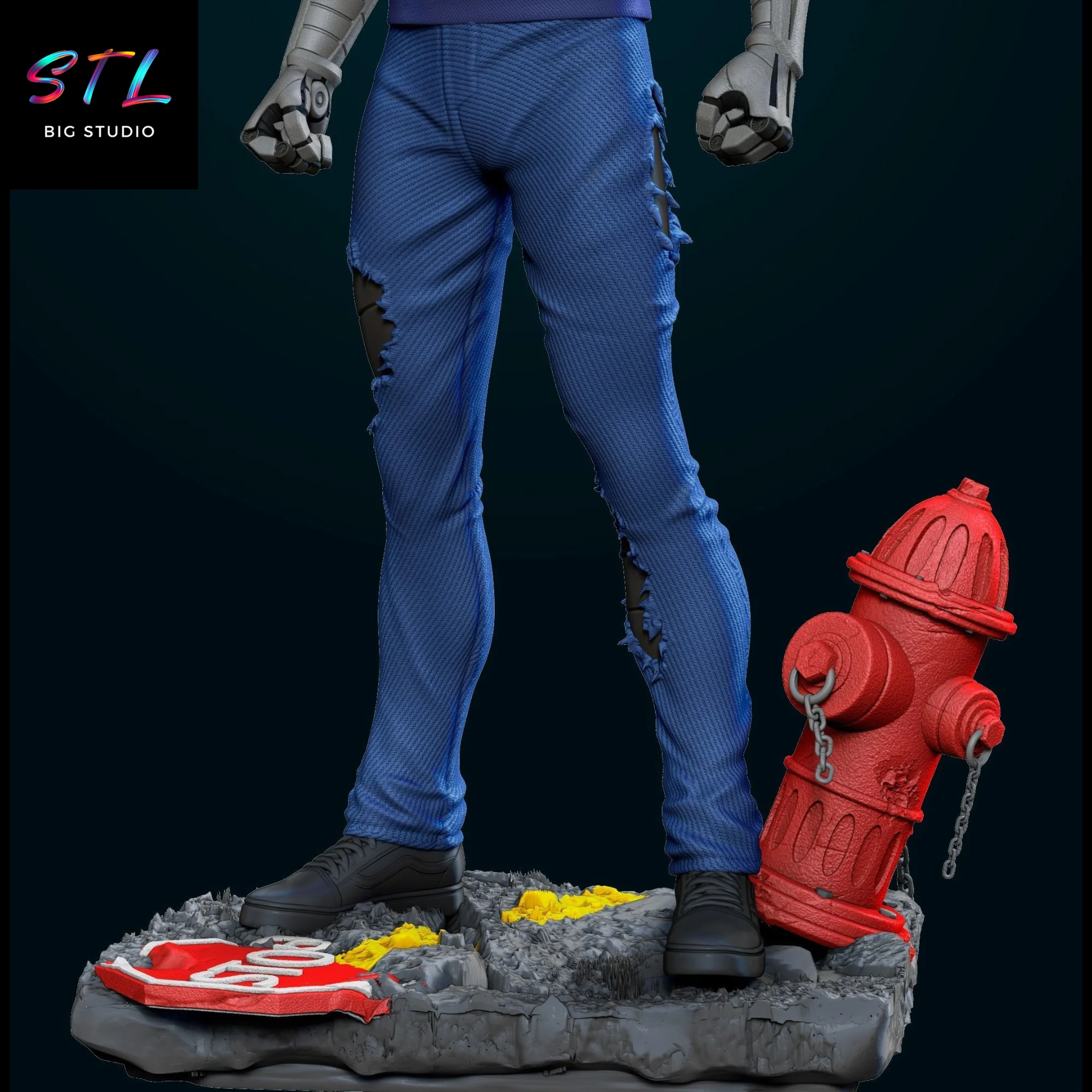 Genos STL Figure | One Punch Man | 3D Printable Model Model — view 3