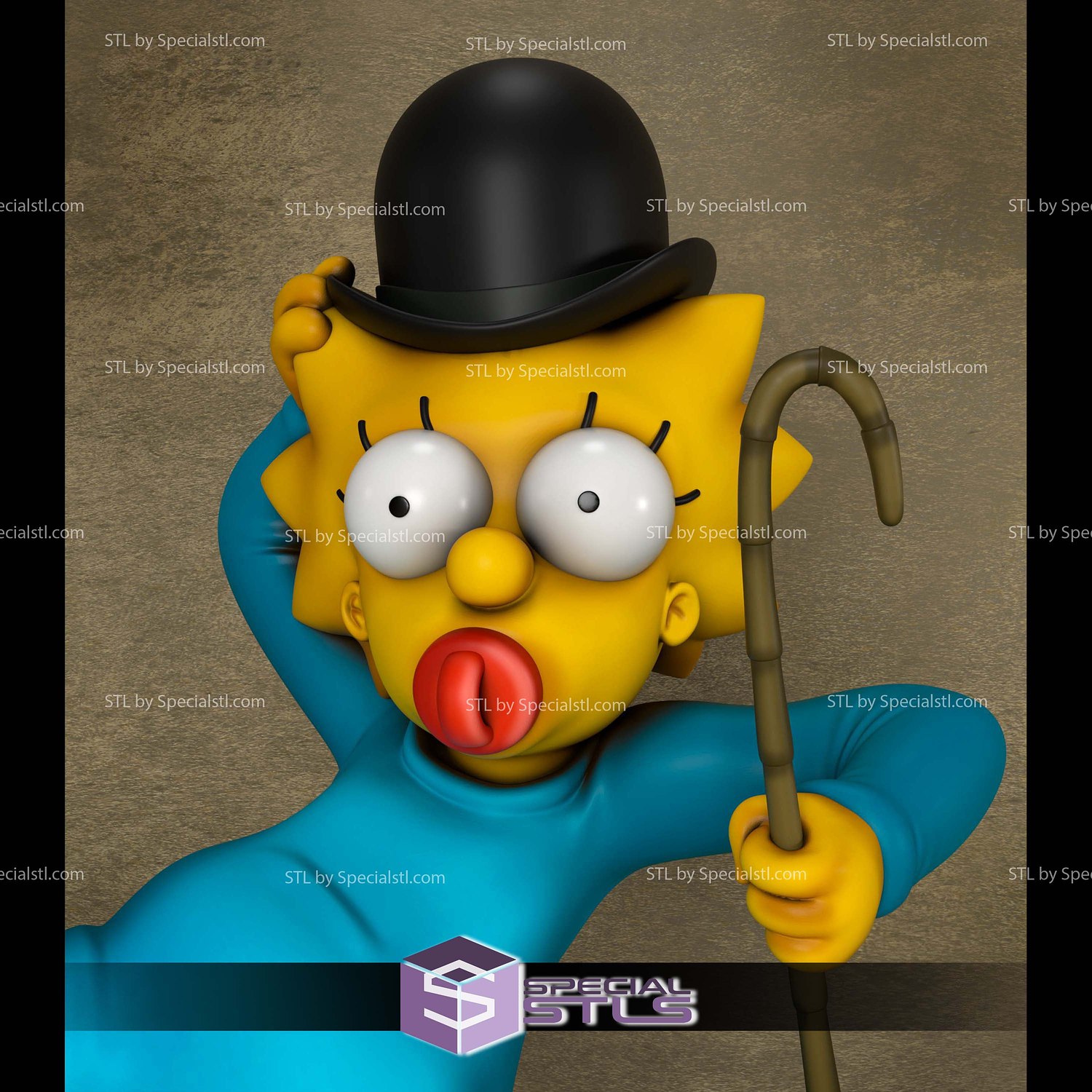 Maggie Simpson 3D Printer Files STL Model — view 2