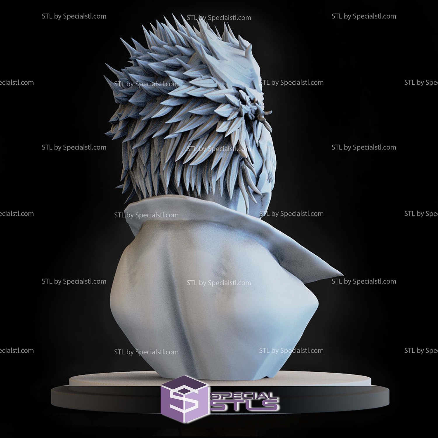 Grimmjow Bleach Bust 3D Printing Models STL Model — view 4