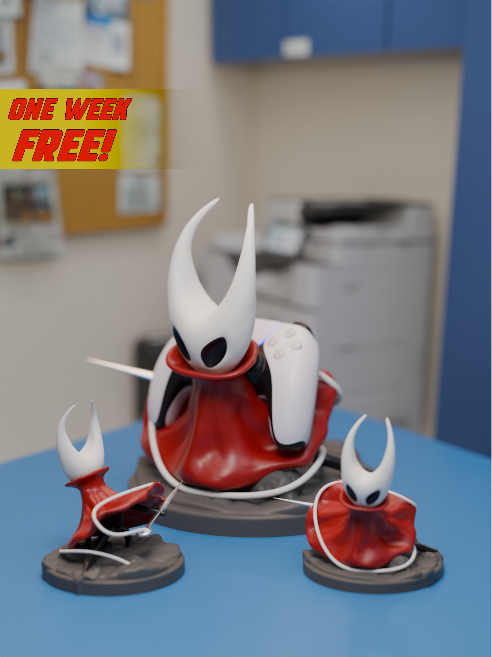 Hollow Knight Hornet Controller Stand 3D 3MF Model