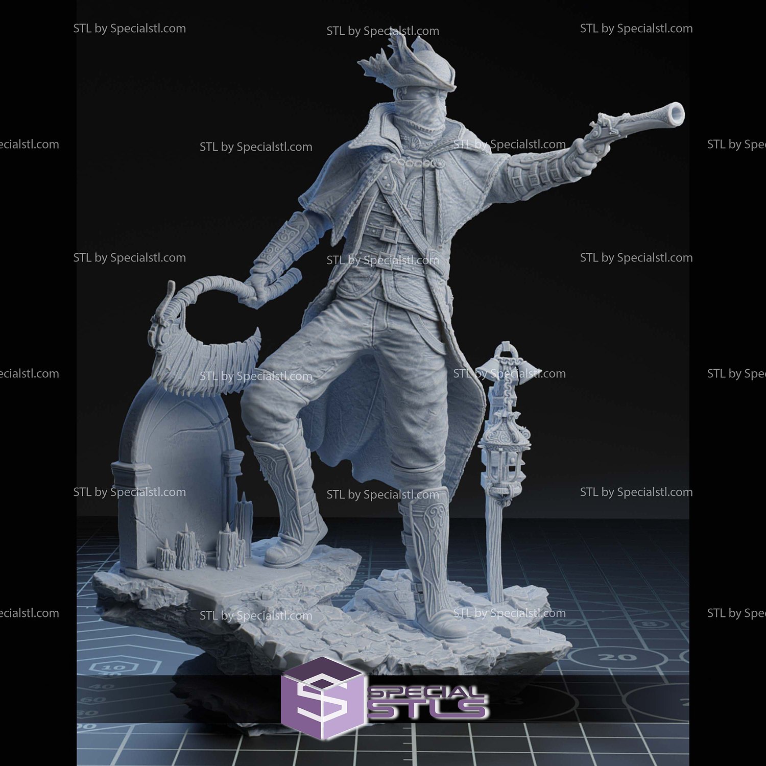 The Hunter Bloodborne Pointing STL Files 3D Model — view 4