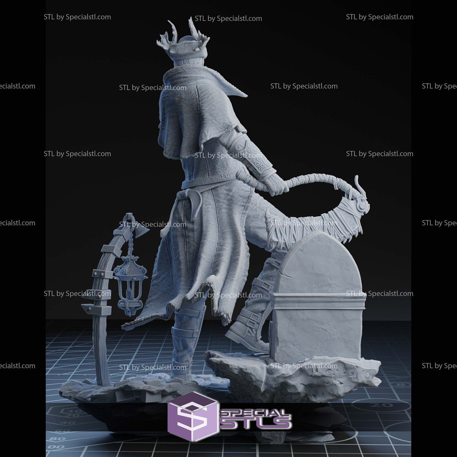The Hunter Bloodborne Pointing STL Files 3D Model — view 5