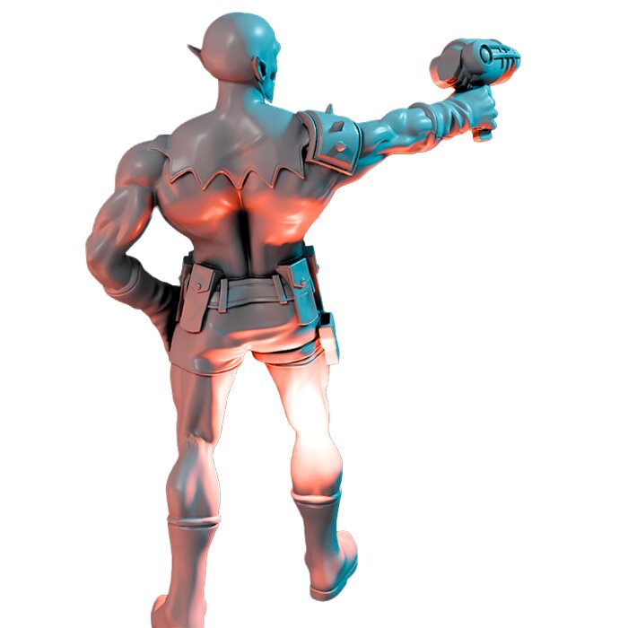 Shapeshifting Thugs On 50mm Base X - Printable Resin Model 3D STL Model — view 2