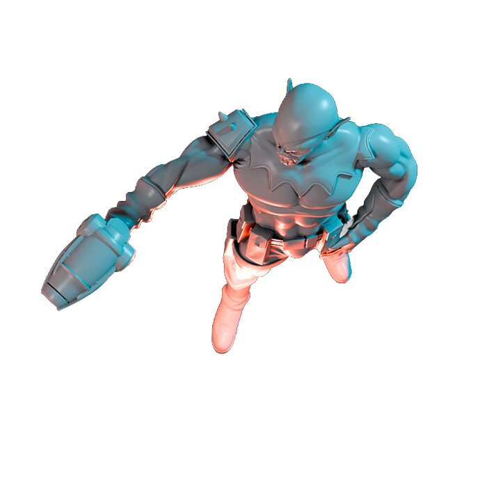 Shapeshifting Thugs On 50mm Base X - Printable Resin Model 3D STL Model — view 6