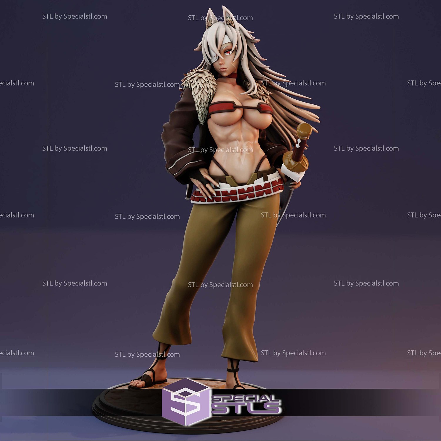Ghislaine Dedoldia Posing Sword 3D Printer Files STL Model — view 6