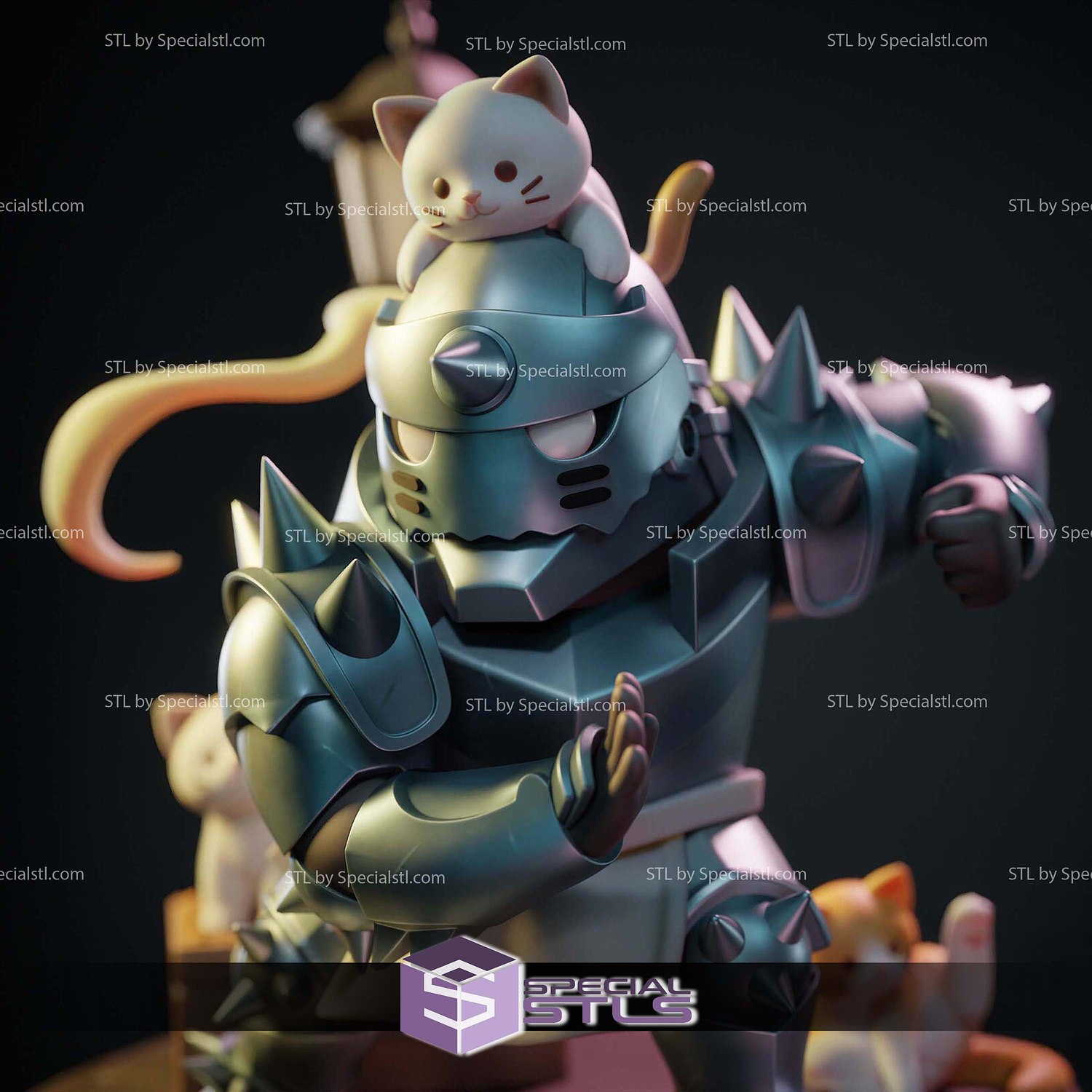 Alphonse Elric Chibi V2 Sculptures 3D Printing STL Model — view 2