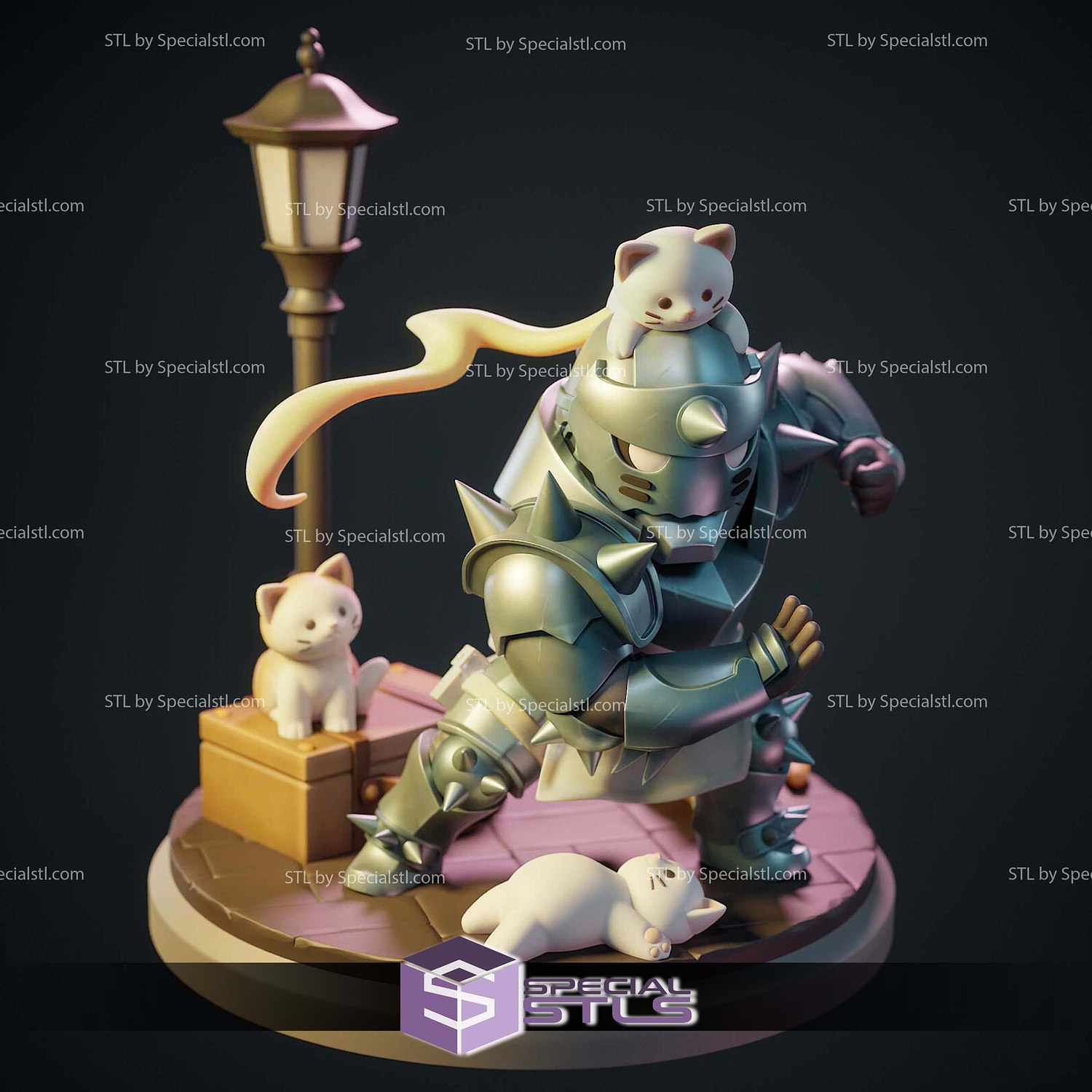 Alphonse Elric Chibi V2 Sculptures 3D Printing STL Model — view 4