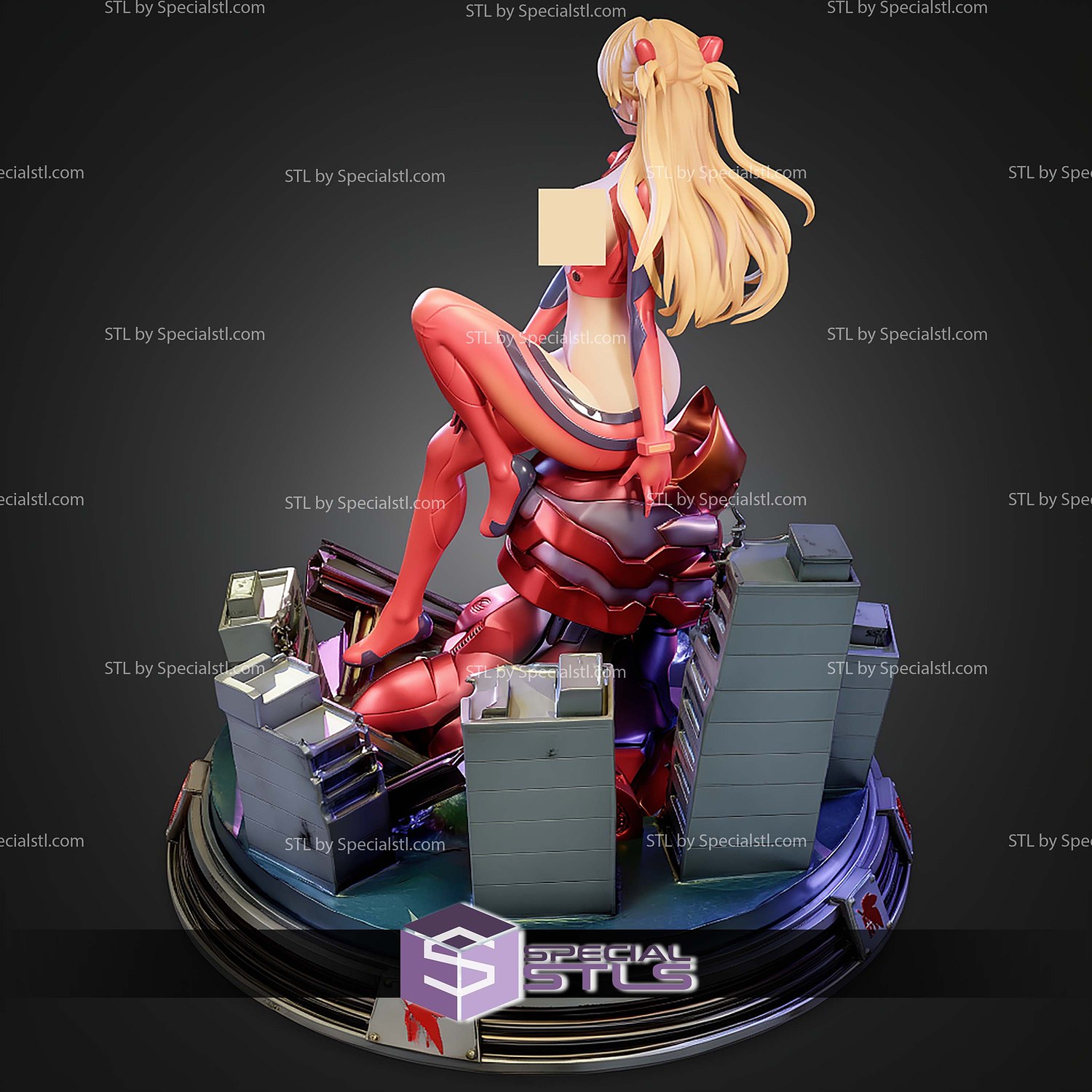 Asuka Langley Evangelion Confident Pose Alternative STL Files 3D Model — view 3