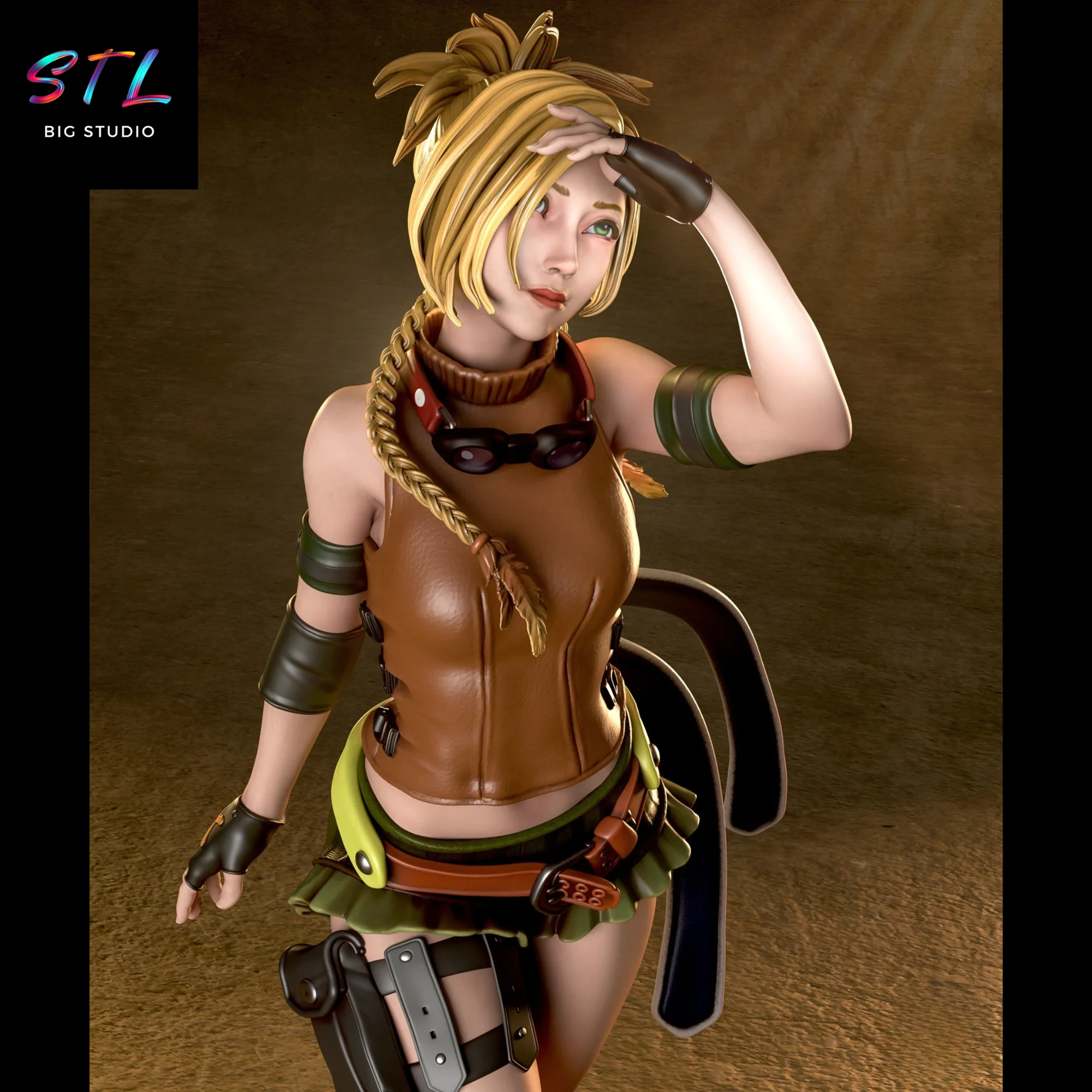 Rikku STL | Final Fantasy | 3D Printable Figure Model — view 4