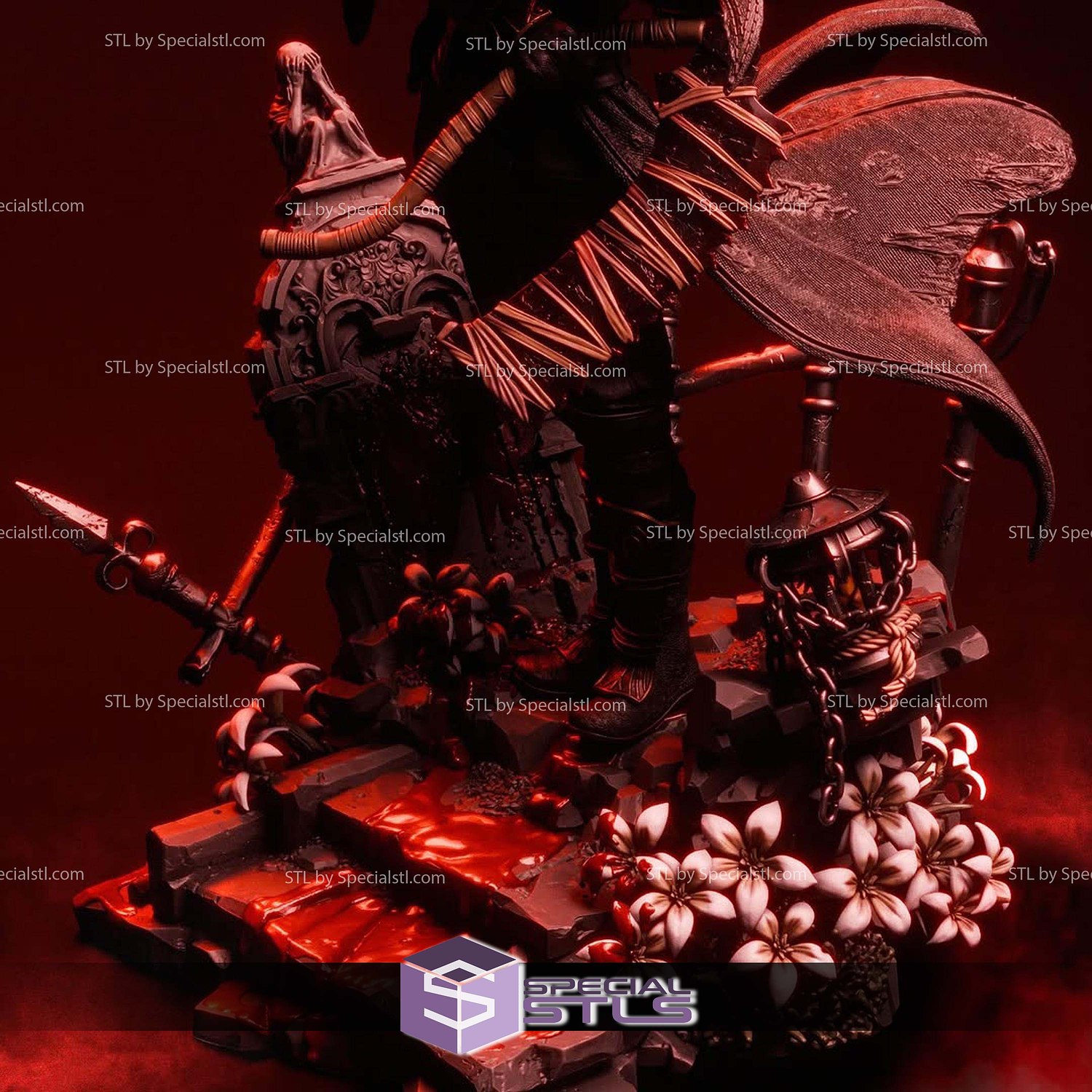 The Hunter Bloodborne Tomb STL Files 3D Model — view 3
