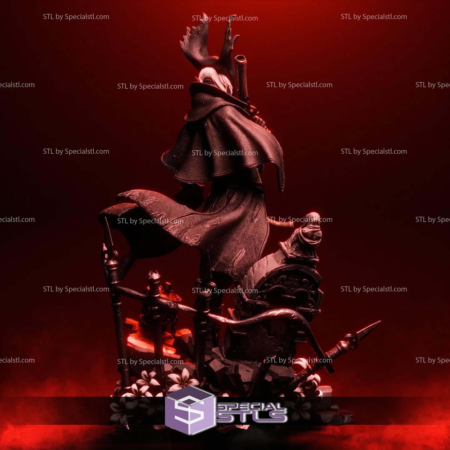The Hunter Bloodborne Tomb STL Files 3D Model — view 6