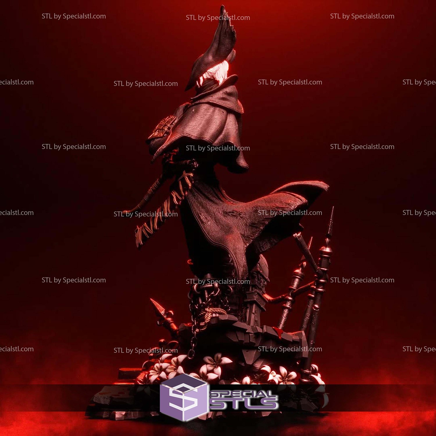 The Hunter Bloodborne Tomb STL Files 3D Model — view 7