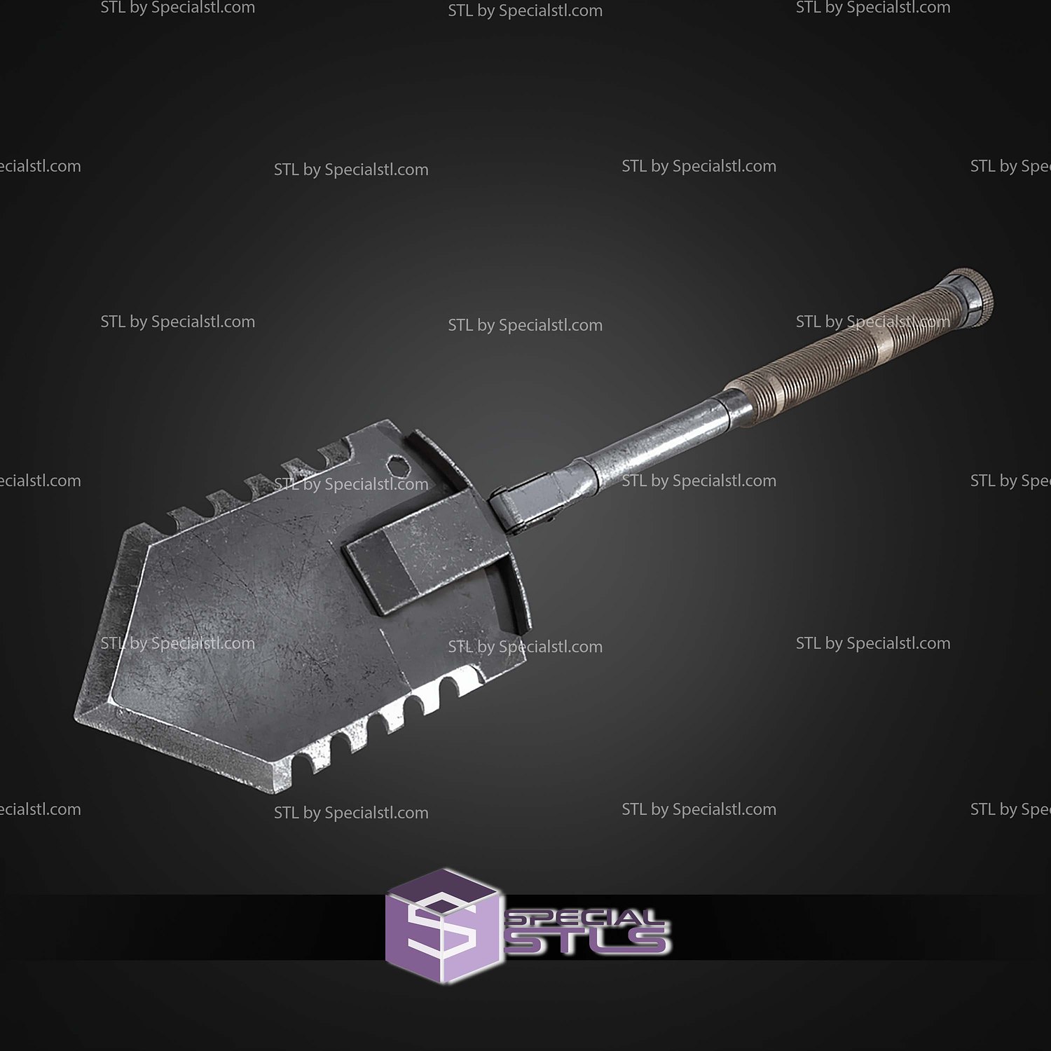 Cosplay STL Files Hell Divers 2 Entrenchment Tool 3D Model — view 2