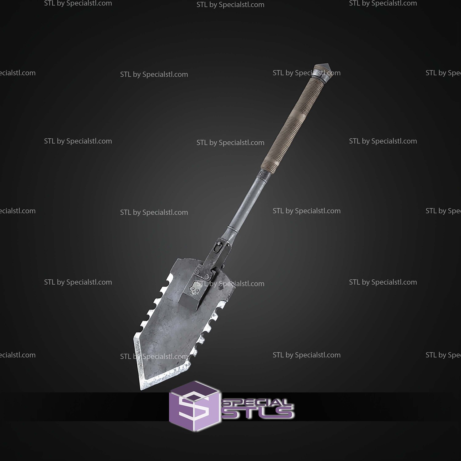 Cosplay STL Files Hell Divers 2 Entrenchment Tool 3D Model — view 3