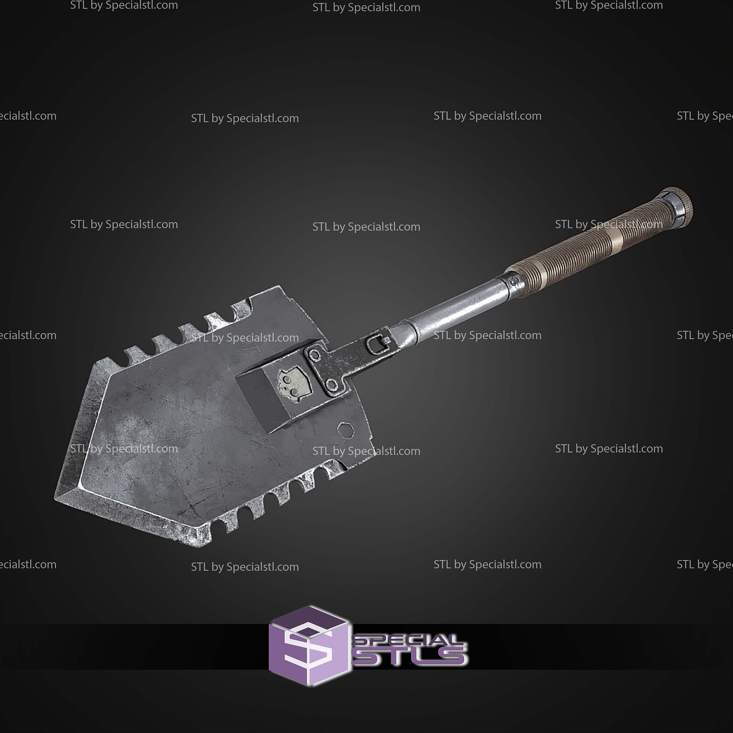 Cosplay STL Files Hell Divers 2 Entrenchment Tool 3D Model — view 4