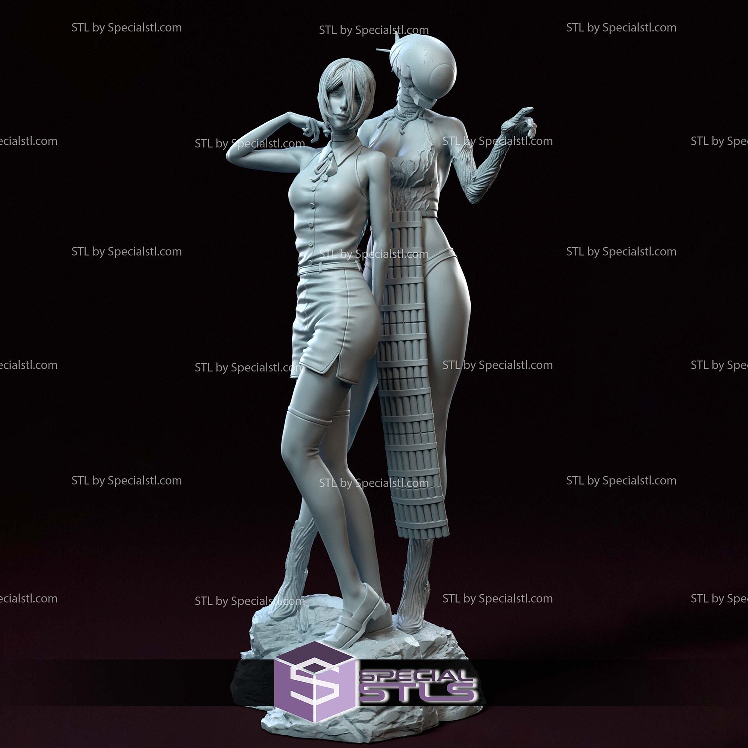 Reze Chainsaw Man Bomb Sculptures 3D Printing STL Model — view 3