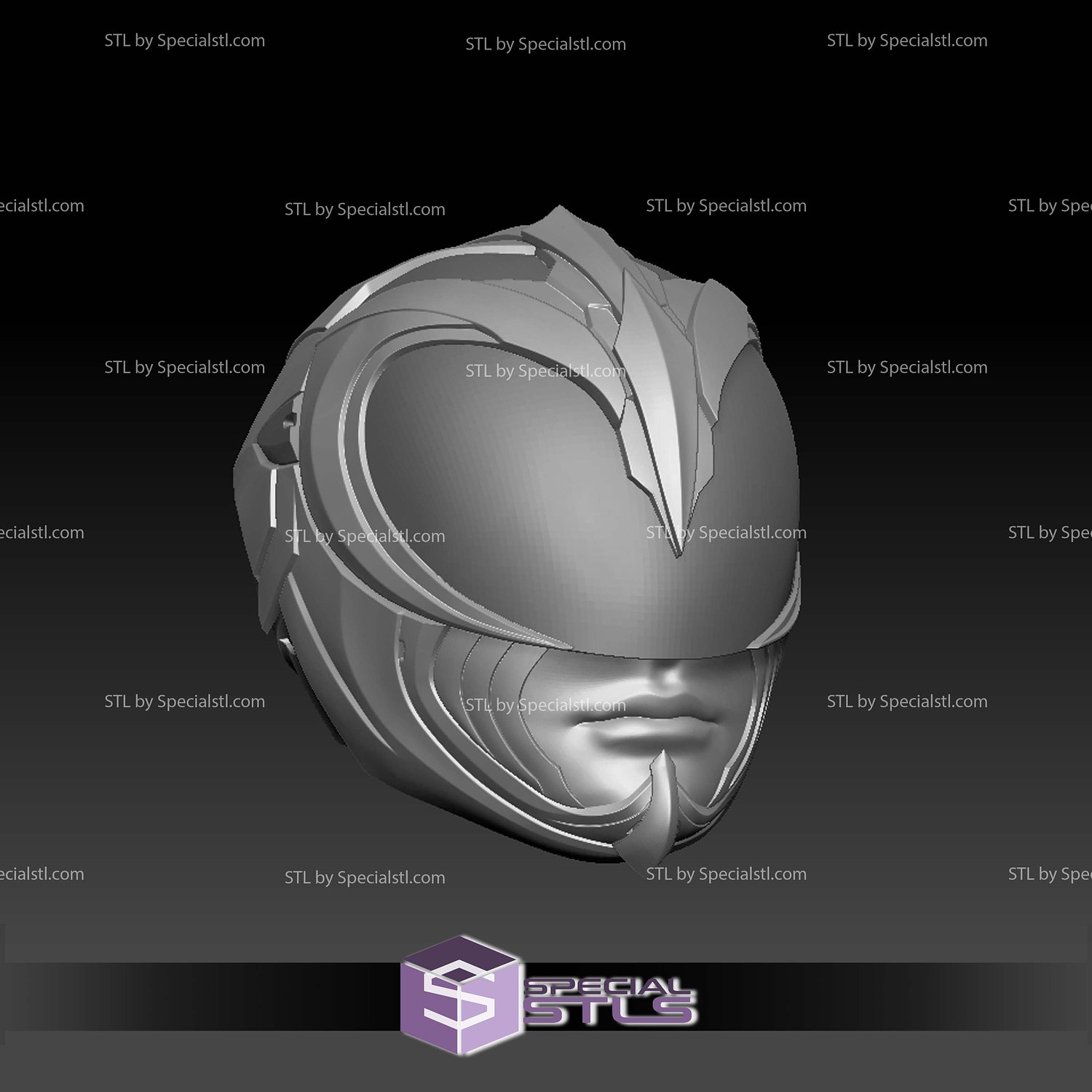 Cosplay STL Files Pink Ranger Concept Helmet 3D Model — view 2
