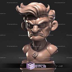 Mini Bust Character Collection STL Mister Fantastic 3D Model