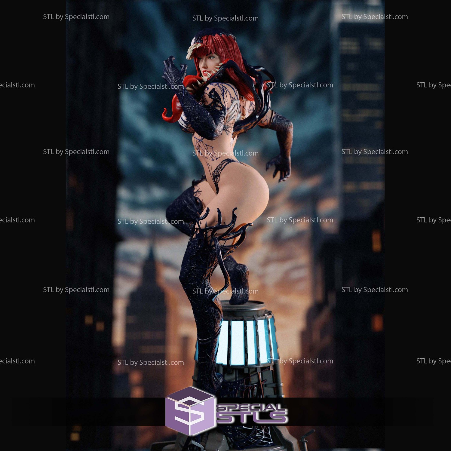 Venomized MJ Mary Jane 3D Printer Files STL Model — view 2