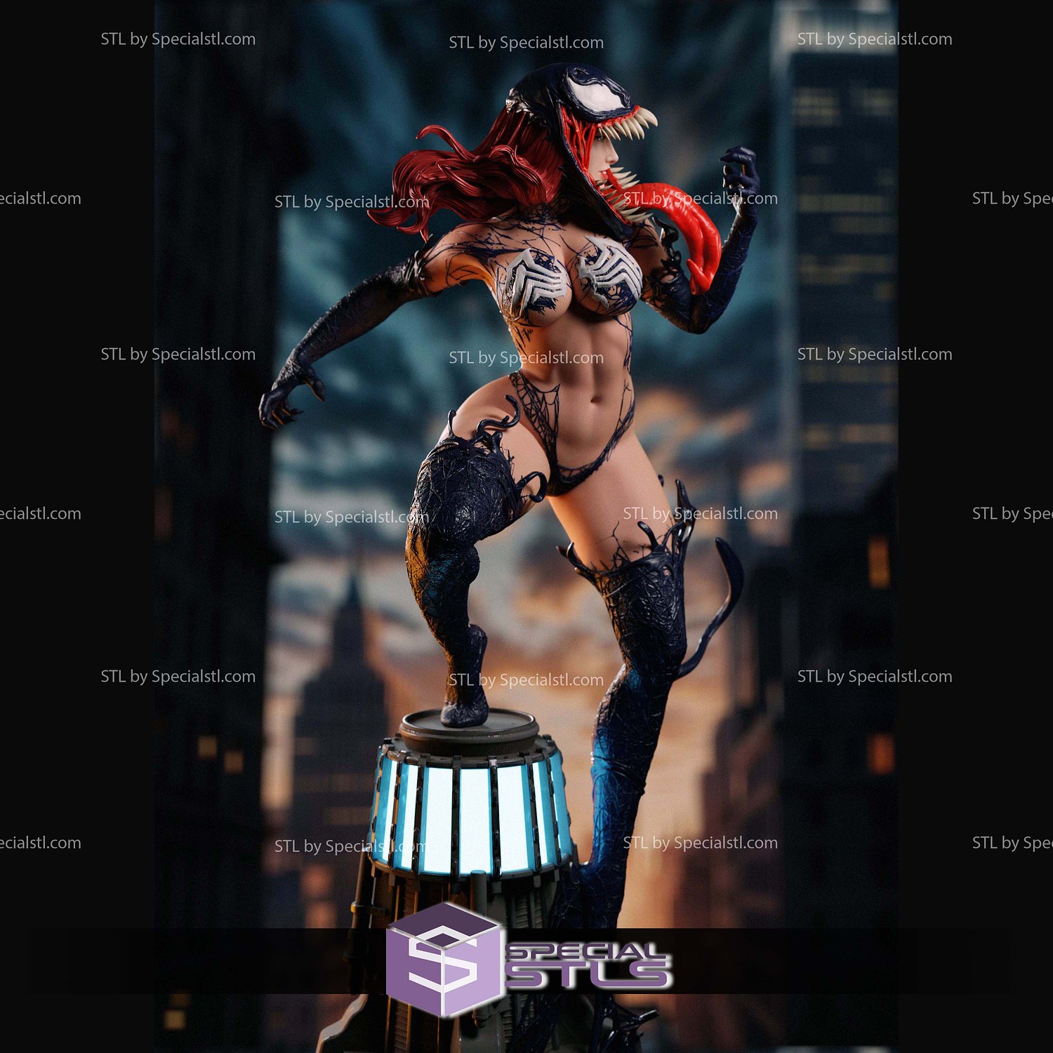 Venomized MJ Mary Jane 3D Printer Files STL Model — view 3