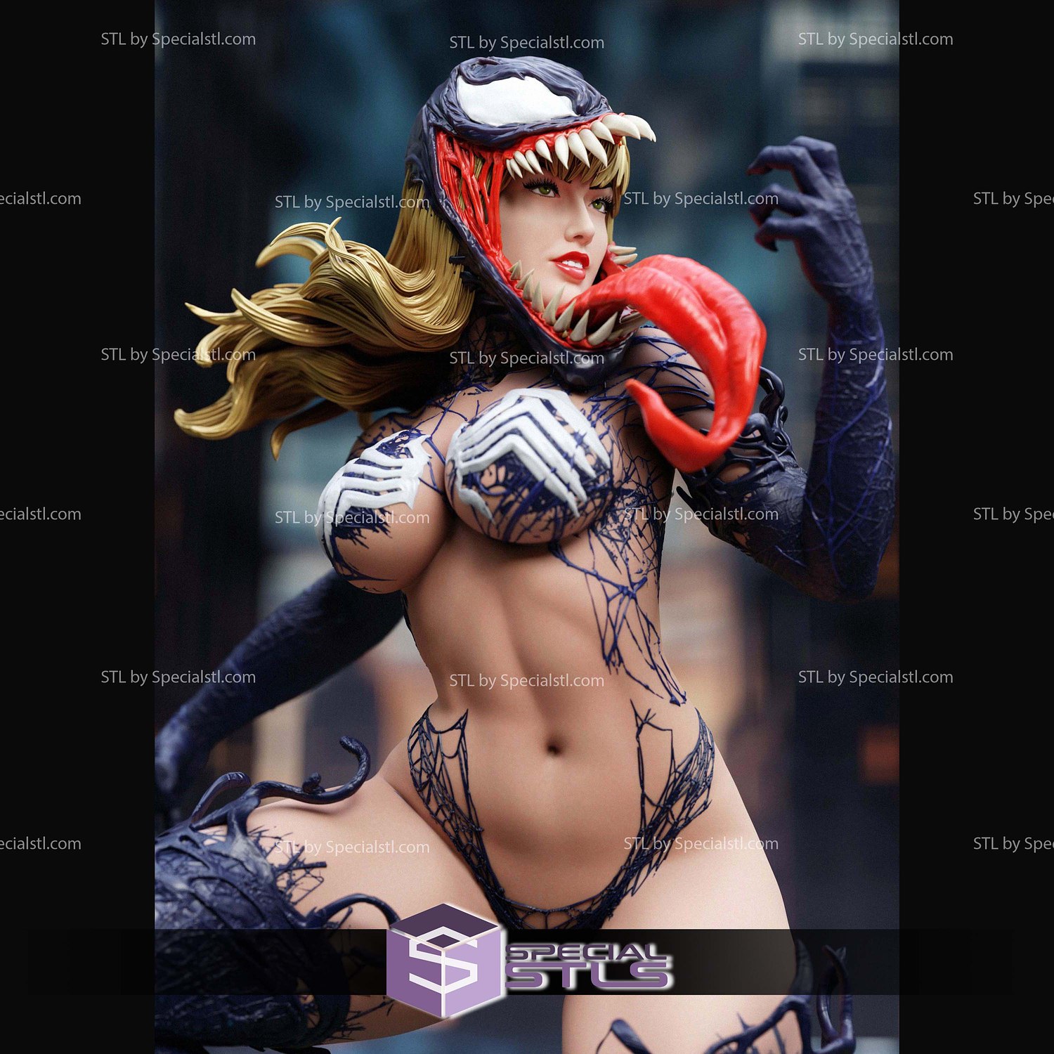 Venomized MJ Mary Jane 3D Printer Files STL Model — view 6