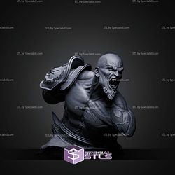 Young Kratos Scream Bust STL Files 3D Model