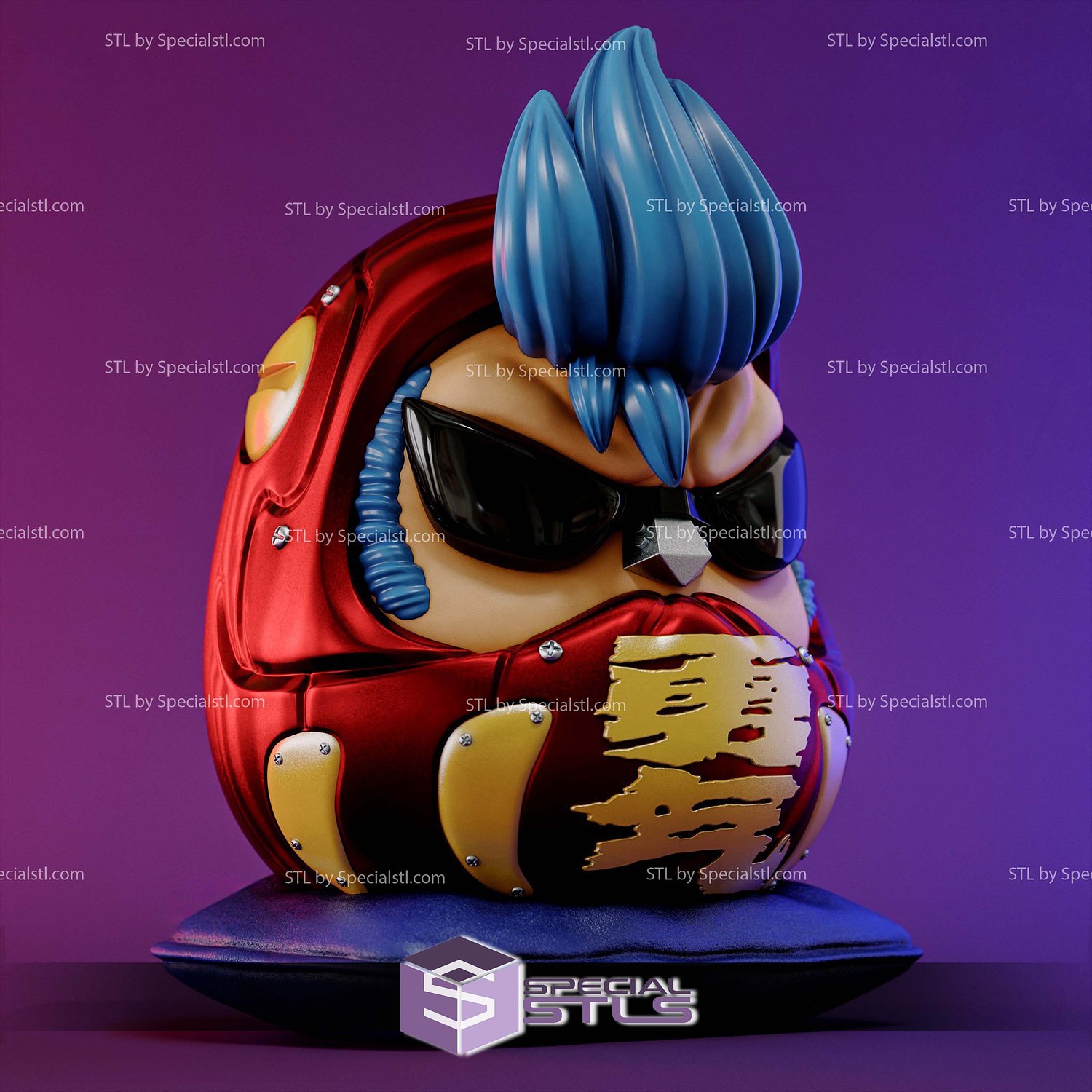 Franky Daruma 3D Printer Files STL Model — view 4