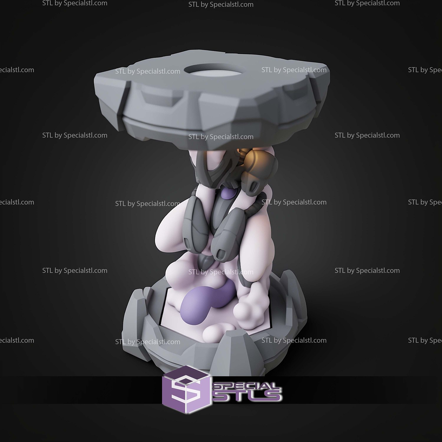 Pokemon Clone Lab Colletion Armor Mewtwo STL Files 3D Model — view 5