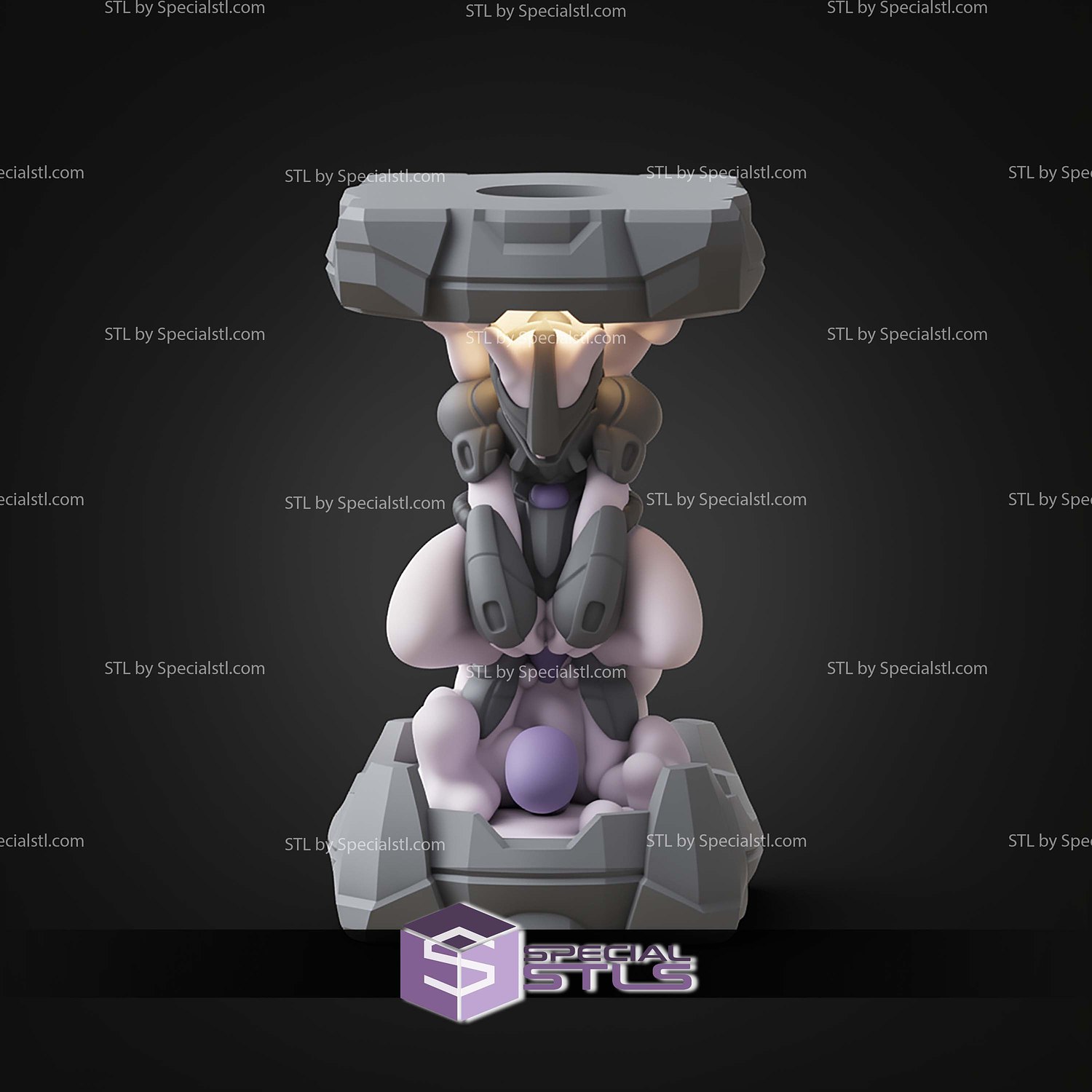 Pokemon Clone Lab Colletion Armor Mewtwo STL Files 3D Model — view 7