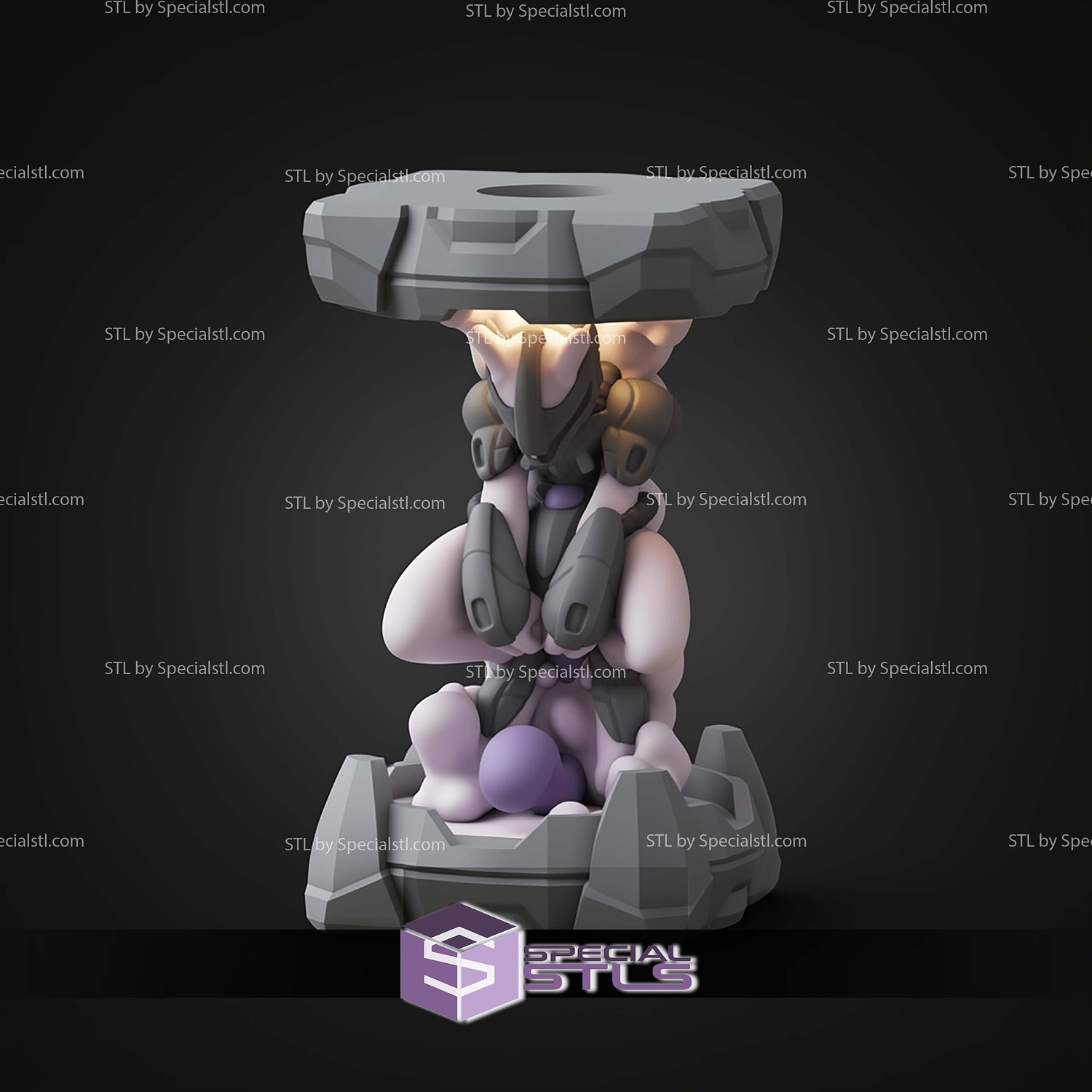 Pokemon Clone Lab Colletion Armor Mewtwo STL Files 3D Model — view 8